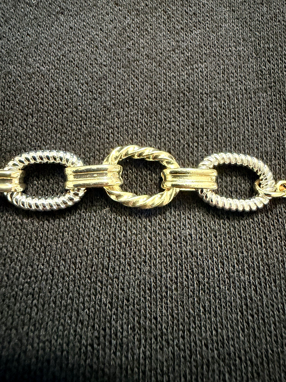 New Yellow & White Gold-Filled 18-20″ Adjustable Rounded Link Necklace