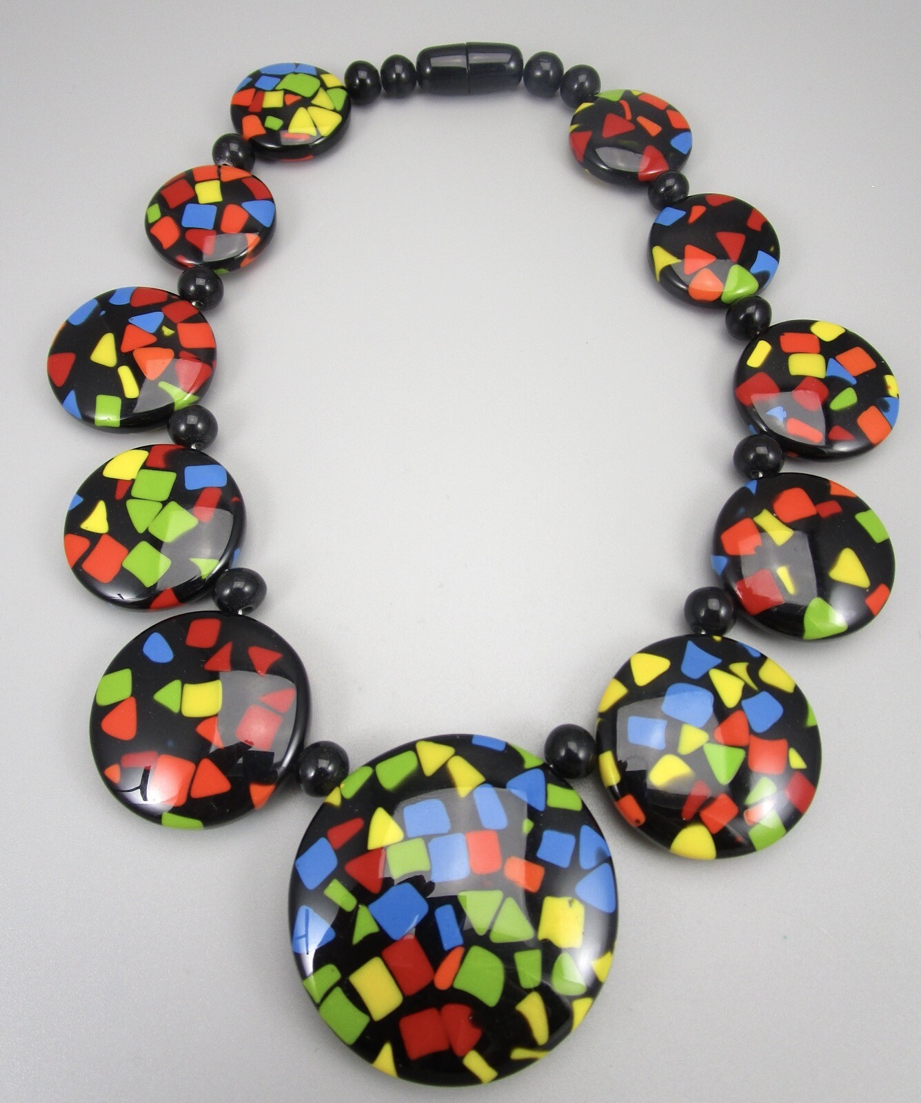  COLORFUL MARION GODART BLACK CONFETTI RESIN CHOKER NECKLACE – FRANCE