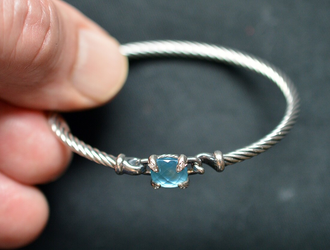 David Yurman Chatelaine Pave Prong Bracelet with Stone Lightly Used