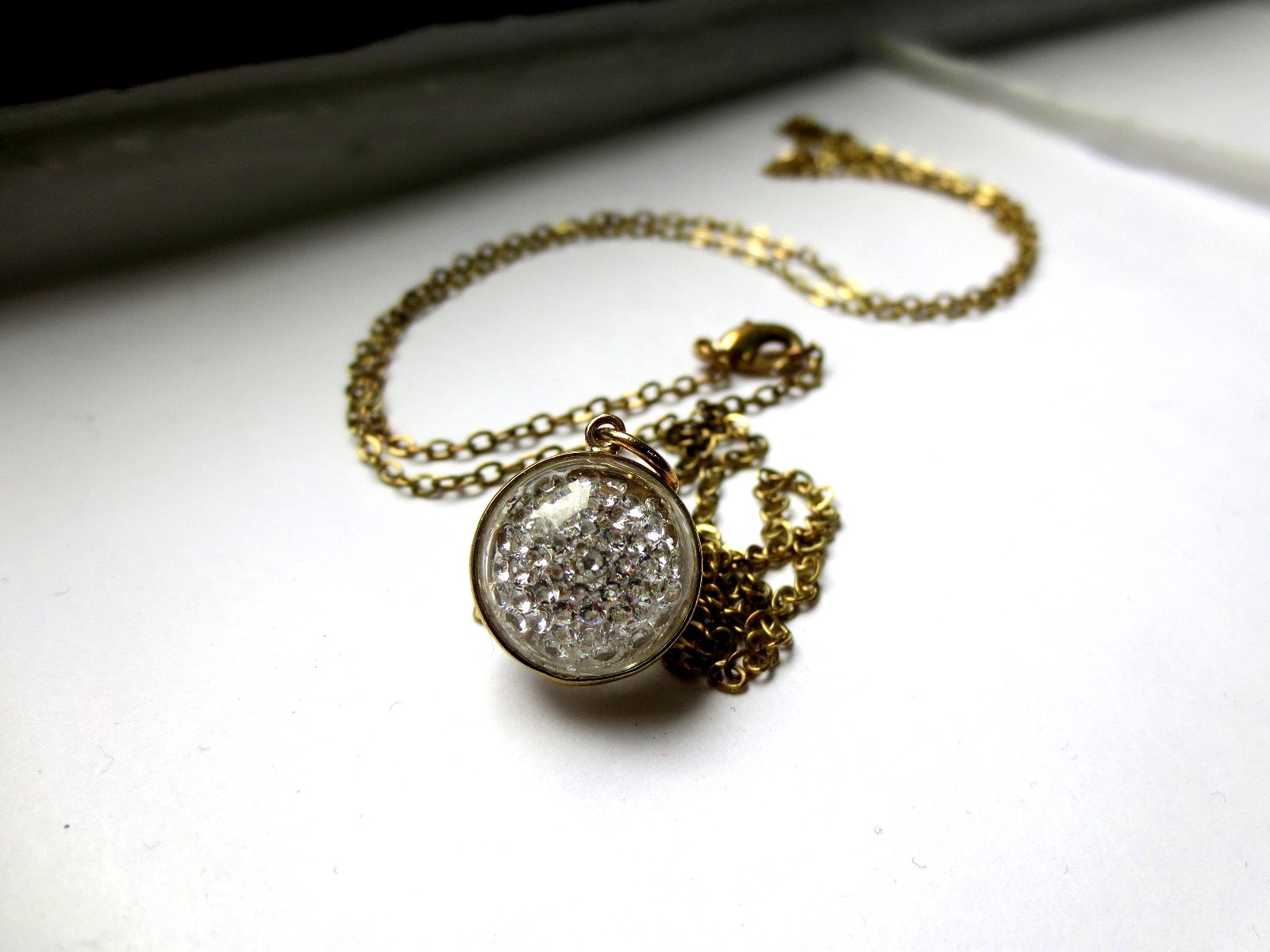 Cubic Zirconia and Man Made Sapphire JEWELRY Necklace