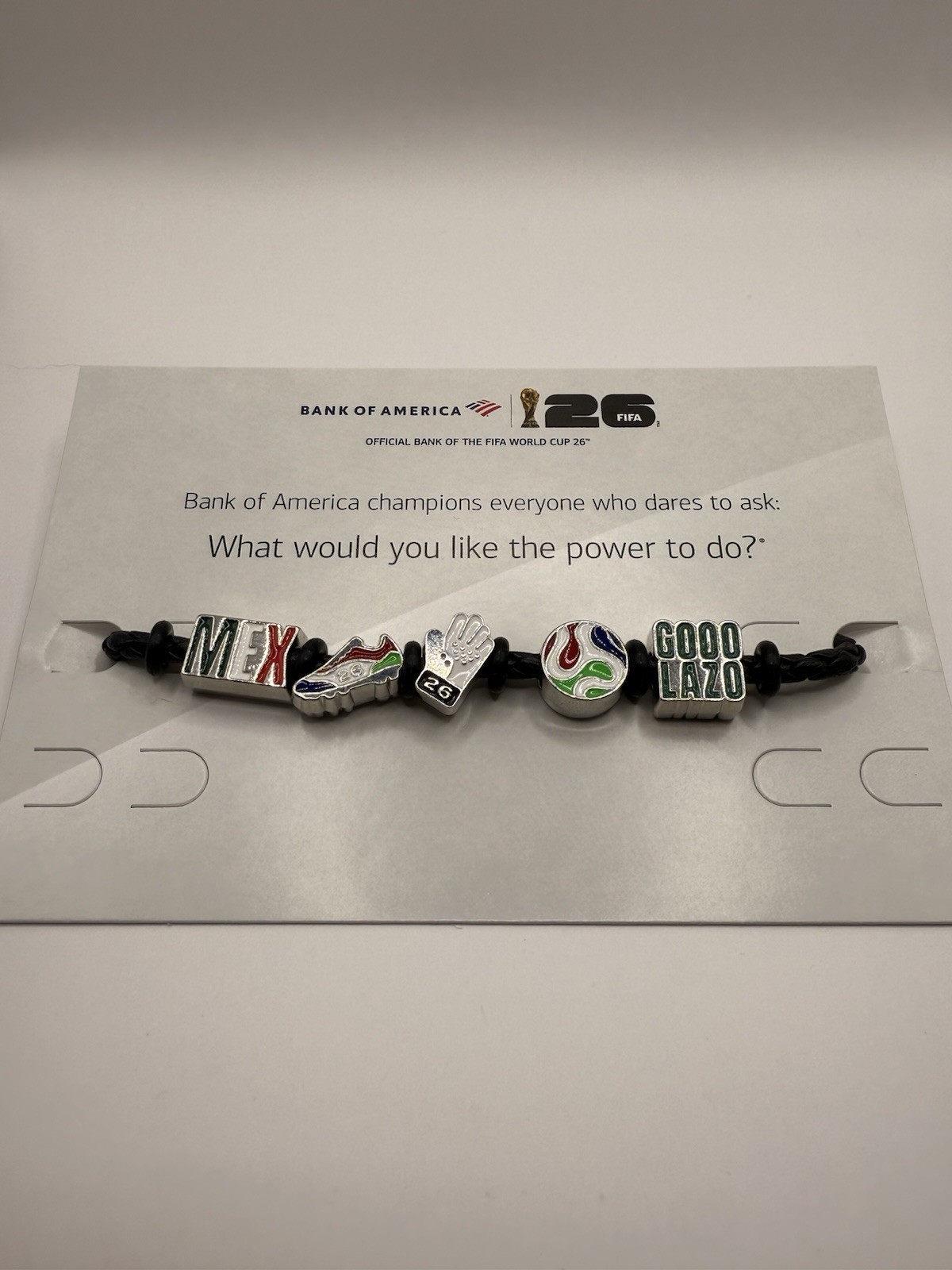 Mexico FIFA World Cup Fan Bracelet Charms 2026 Bank of America *Soccer