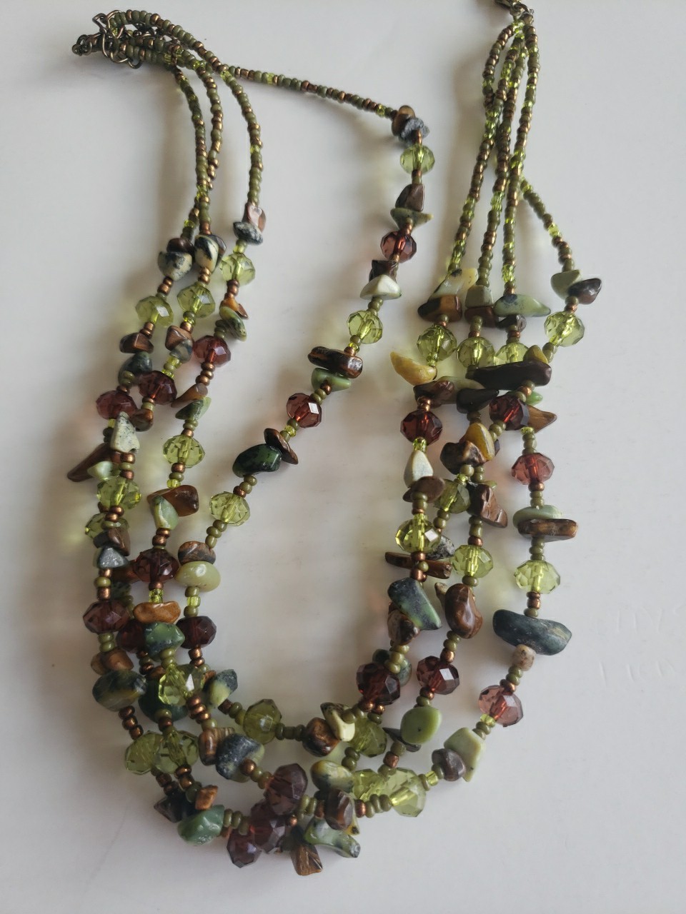 Beaded Necklace With Small Assorted Stones: Selling For Beads And Stones