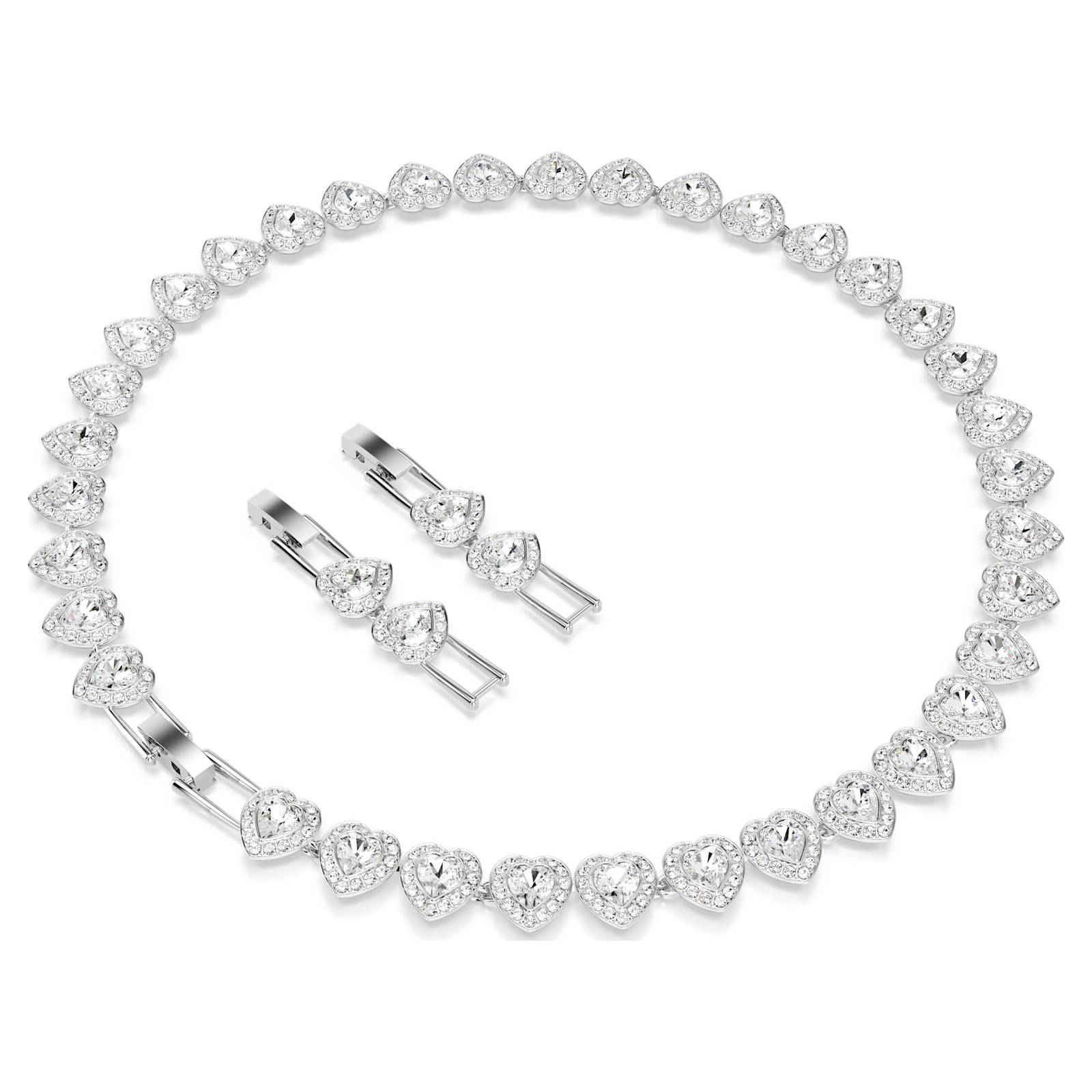 Swarovski Ariana Grande x Swarovski Tennis Necklace, Mixed Cuts, Heart, 5720857