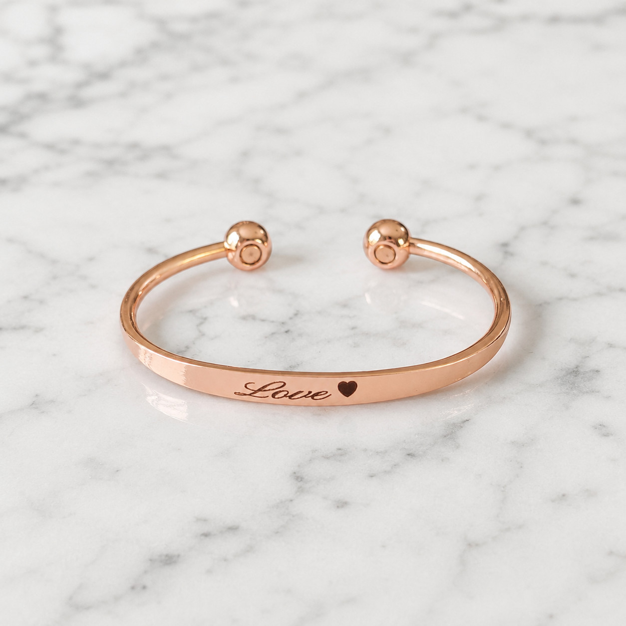 Pure Copper Magnetic Traditional Ball Bracelet Arthritis Therapy Cuff * Love