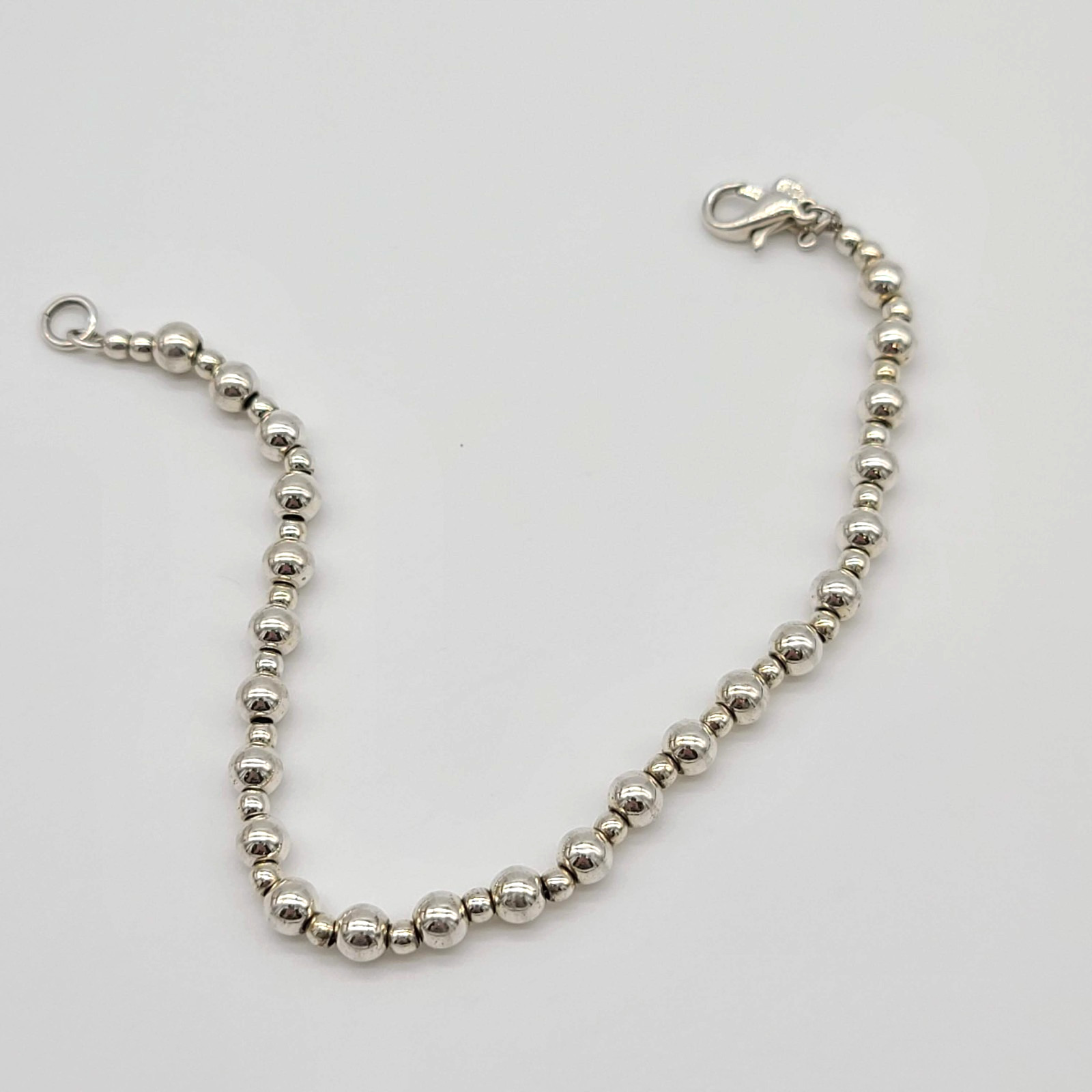 Premier Designs ARIEL Bracelet Silver Beaded 7.5″ Lobster Clasp 2004 Catalog