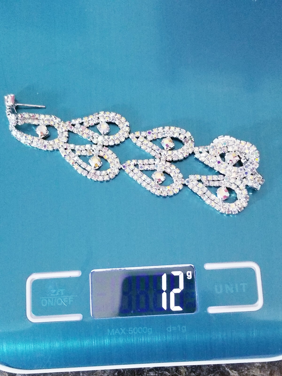 Bridesmaid Drop Dangle Chandelier Earrings 5.8 inch AB Rhinestone Pageant Prom