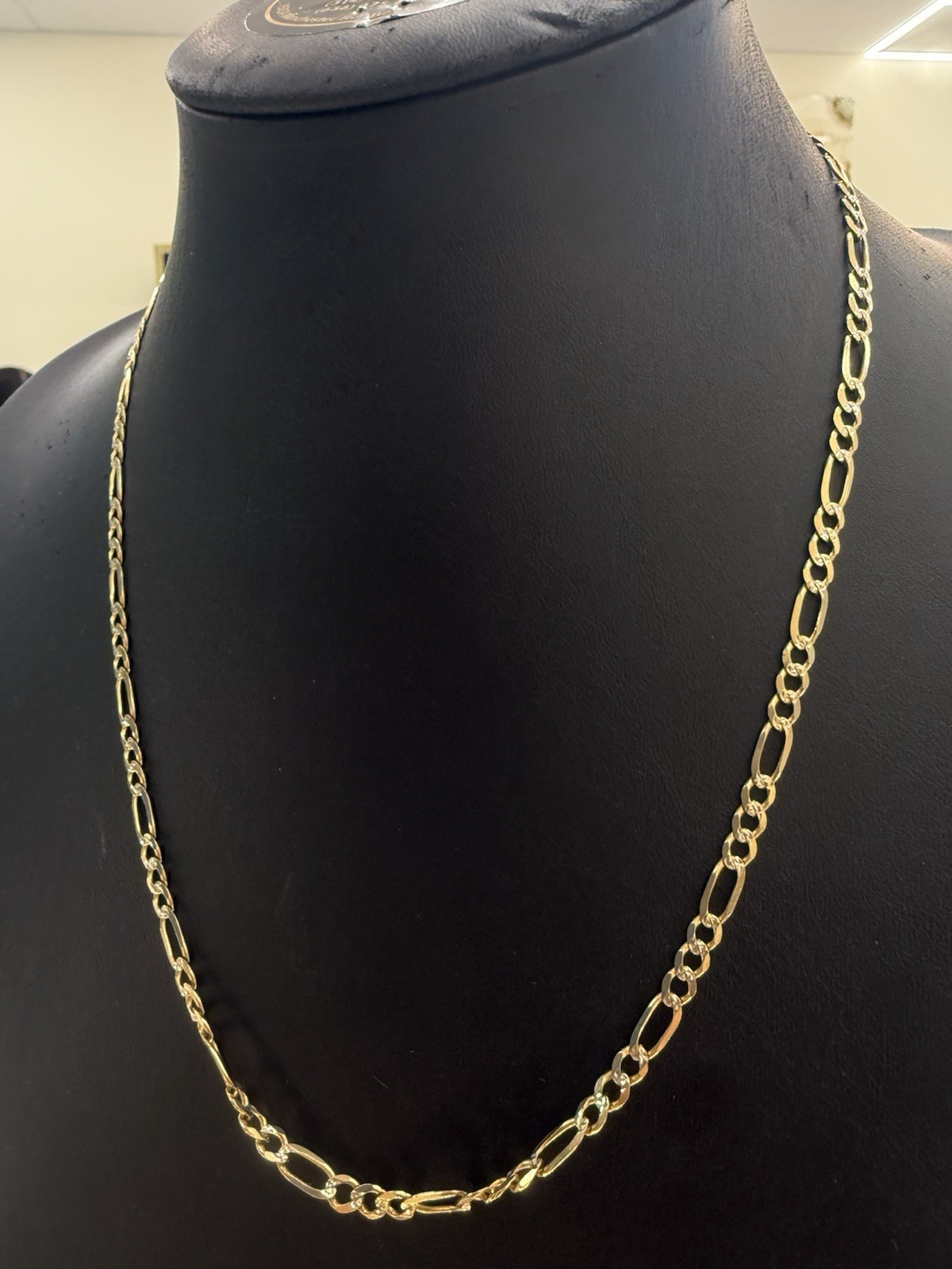 Real Gold Figaro link chain 20 inch