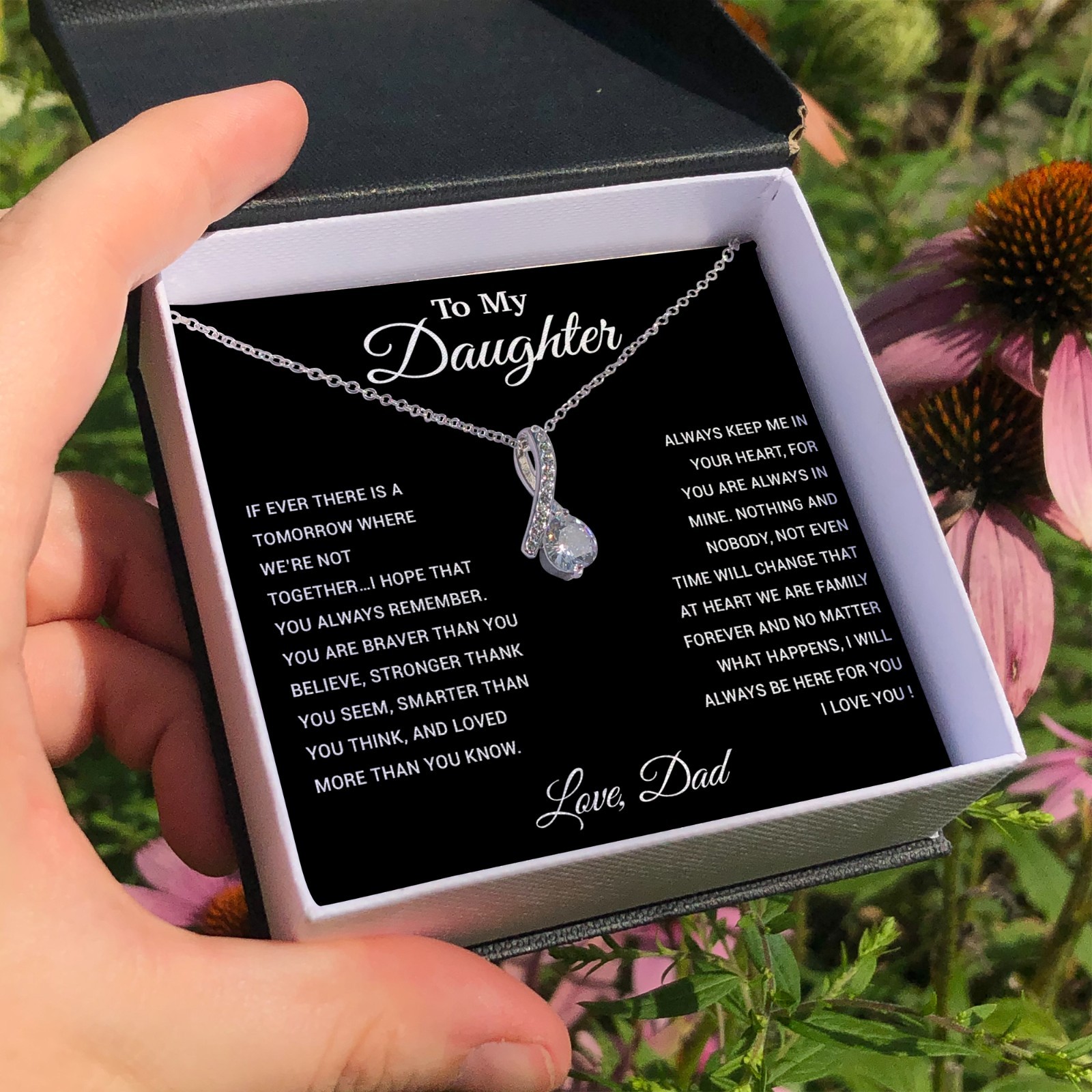 To My Daughter Necklace, Gift for Daughter from Dad, Father Daughter Necklace
