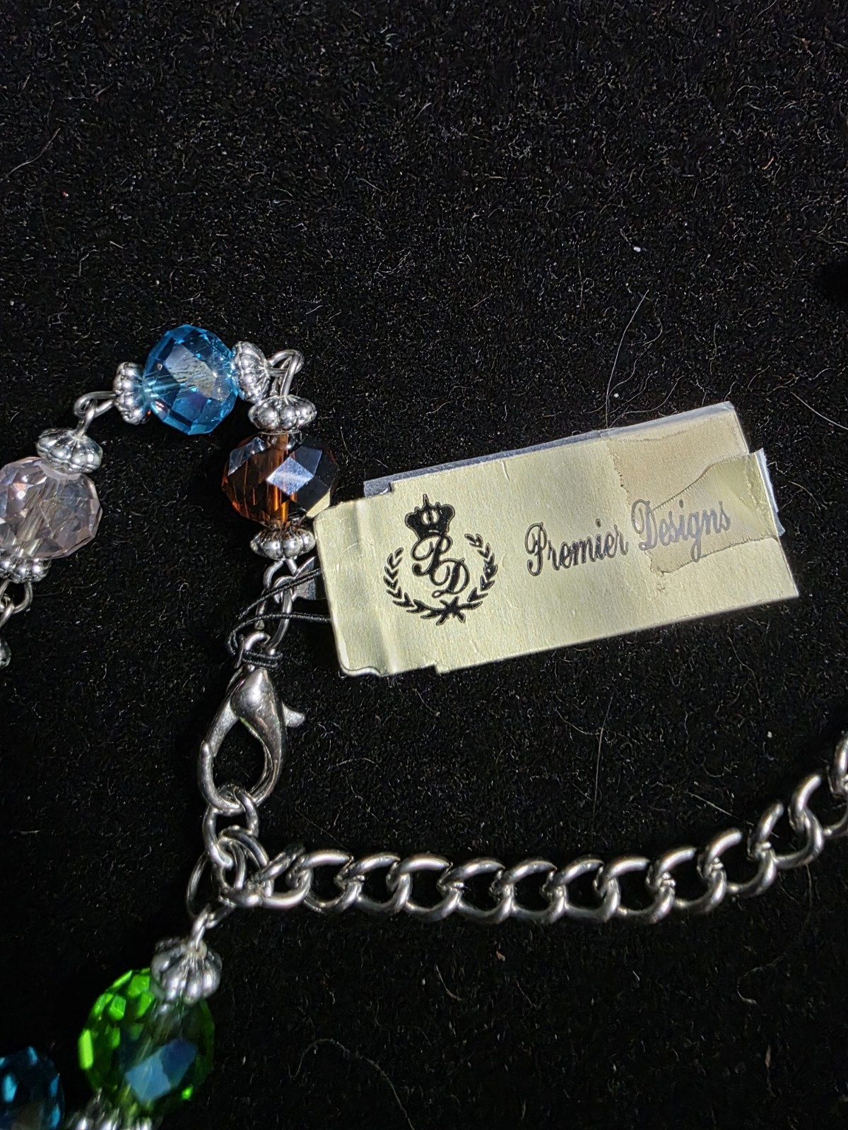 Premier Designs Stunning Crystal & Silvertone Jubilee Long Necklace NWT