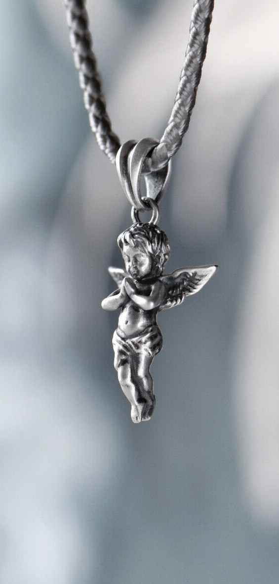 Angel. Pendant. Sterling silver,oxidised.