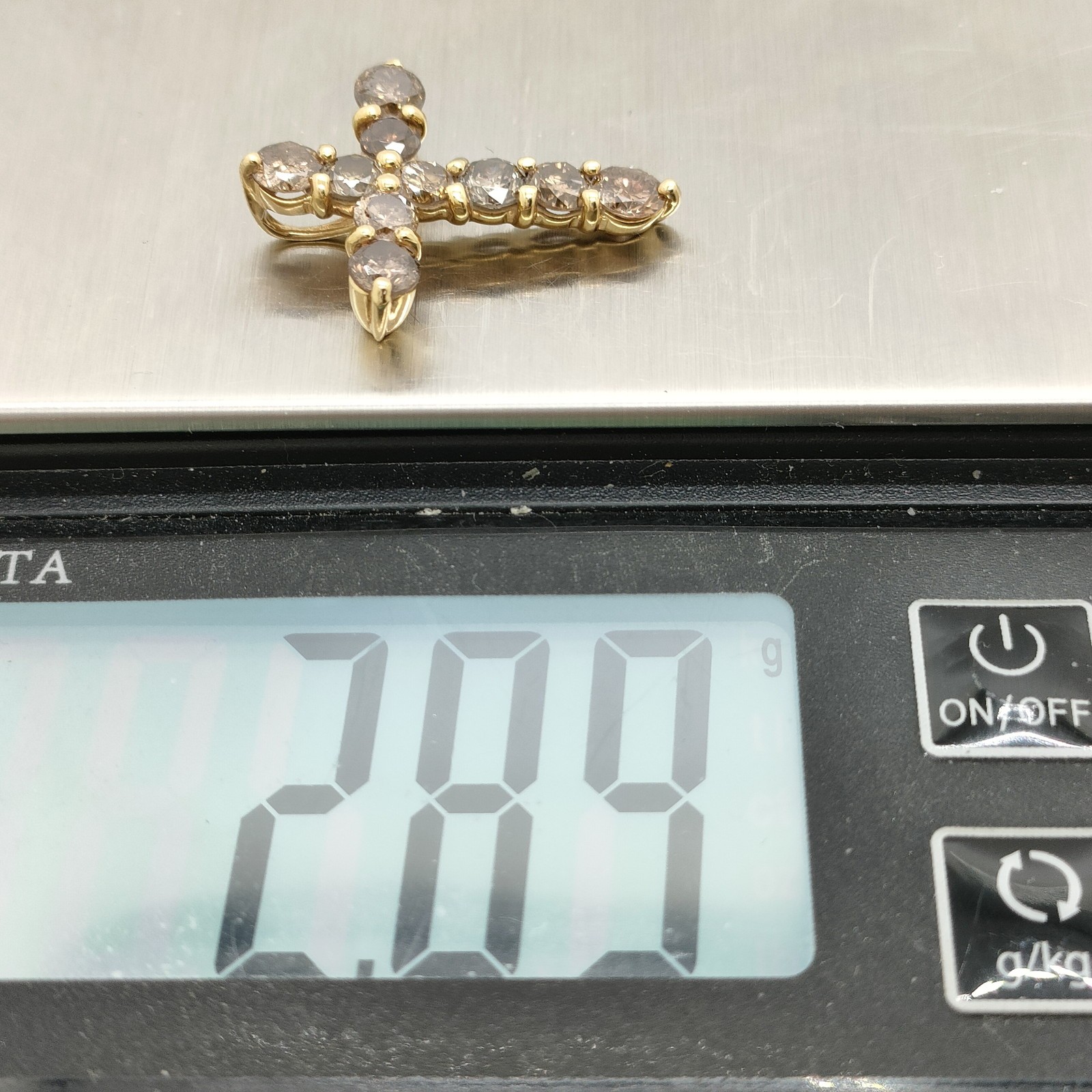 Jewelry Pendant Head Natural Diamond 2ct Gold 3294963
