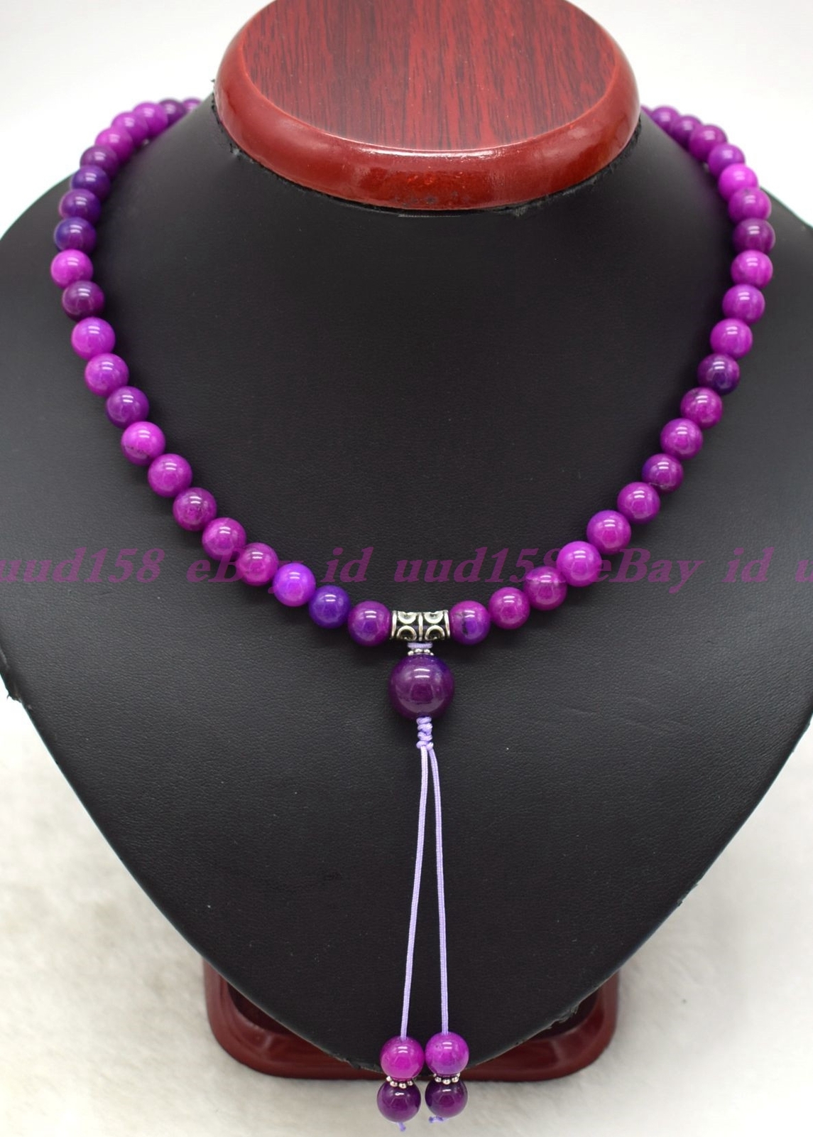 6/8/10mm Purple Sugilite Round Gemstone Beads Necklace 16-28” AAA