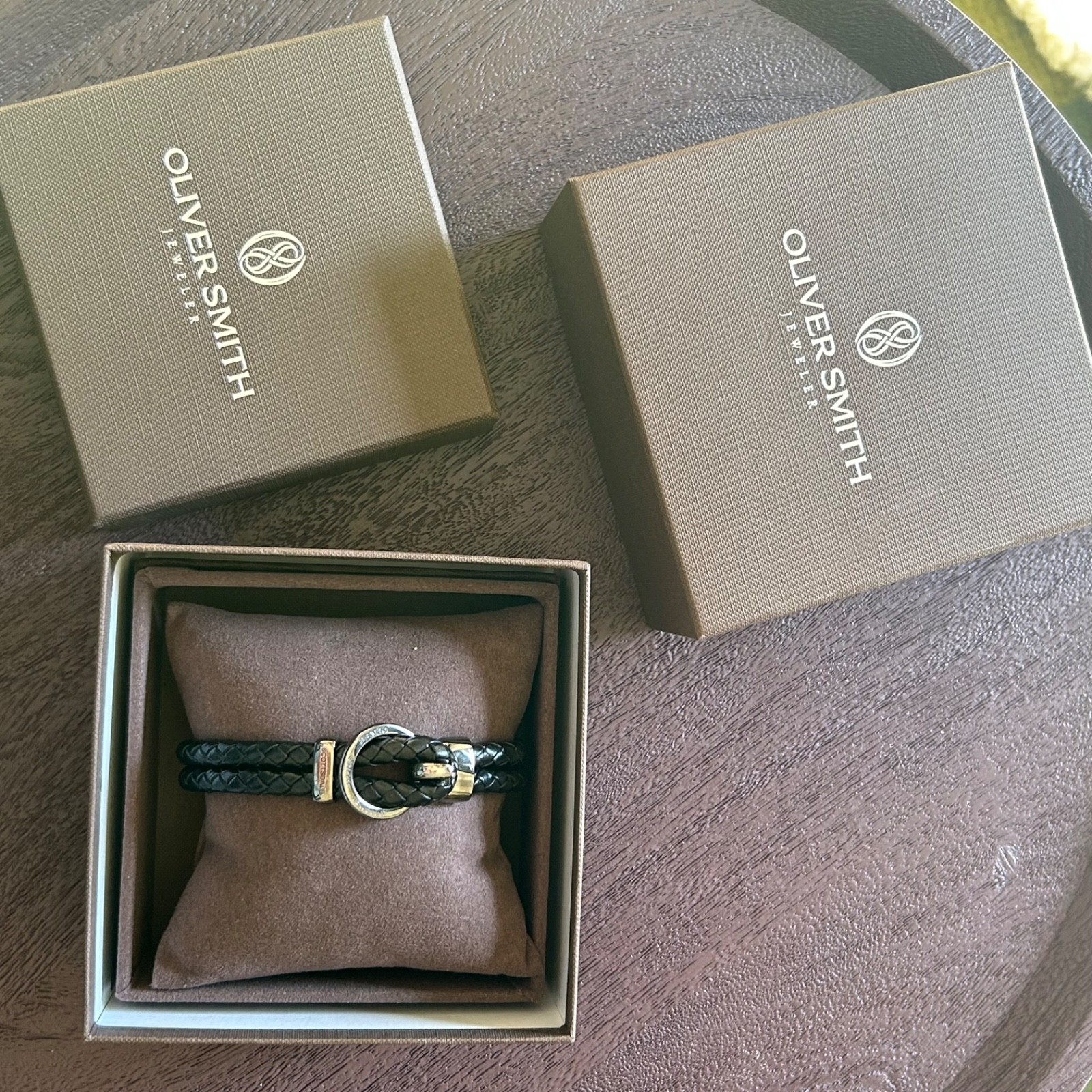 Oliver smith 7” black leather balboa bracelet