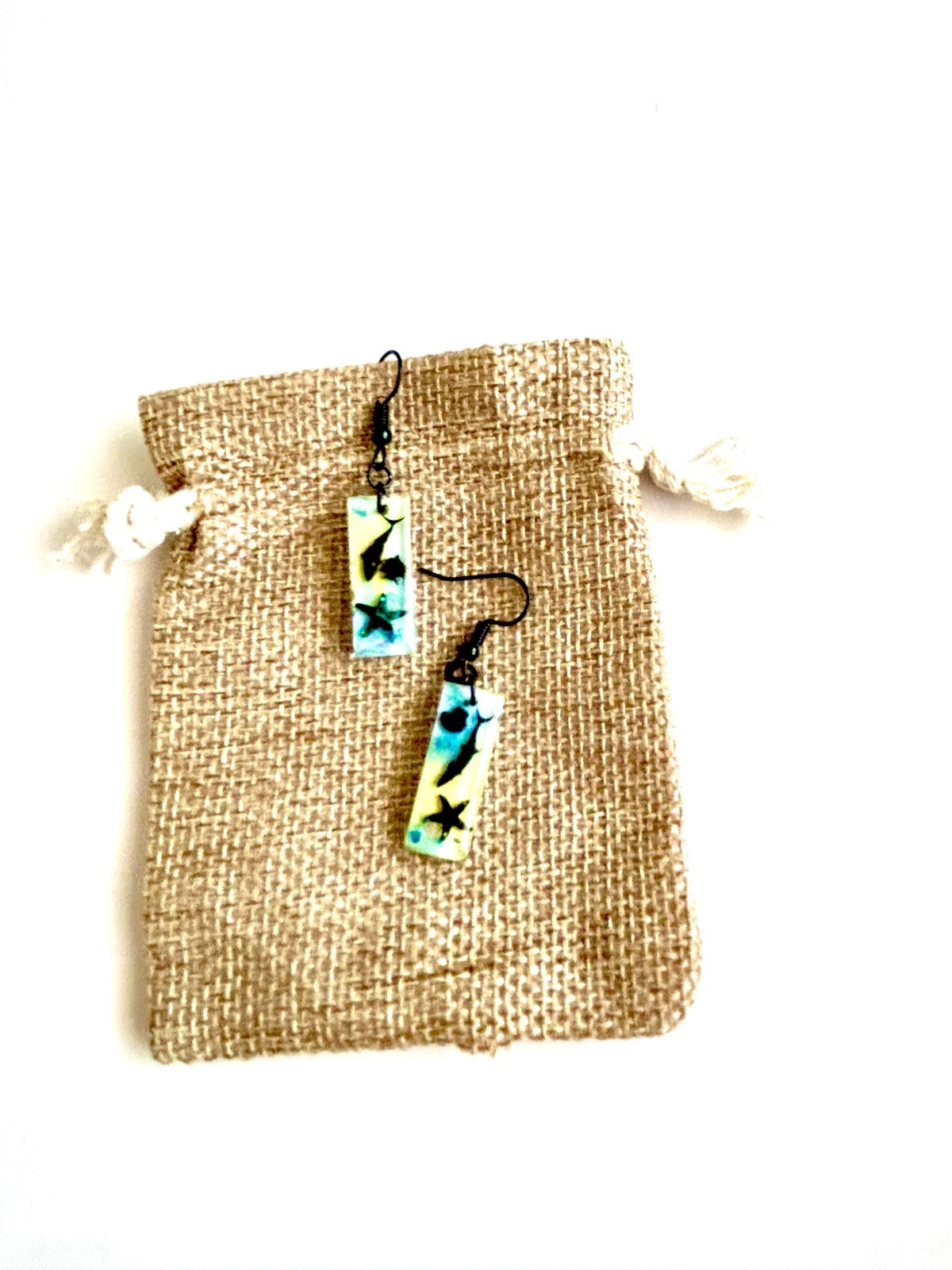 Earrings with Tiny Sea – Life Silhouettes, Summer Beach Vibes, Delicate &Light