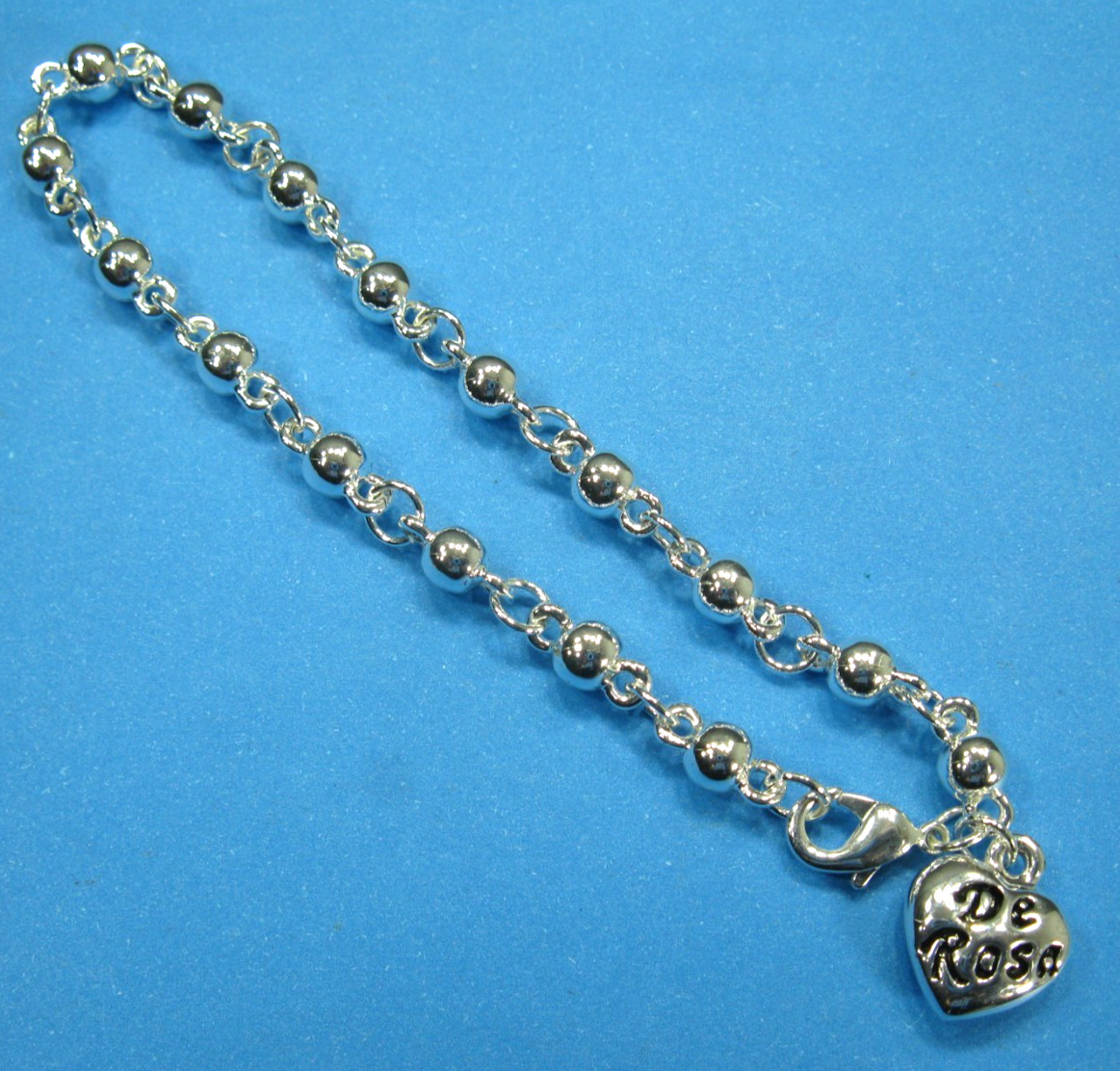 Artesania Rinconada DE ROSA Silverplate Charm Bracelet Very Good Condition