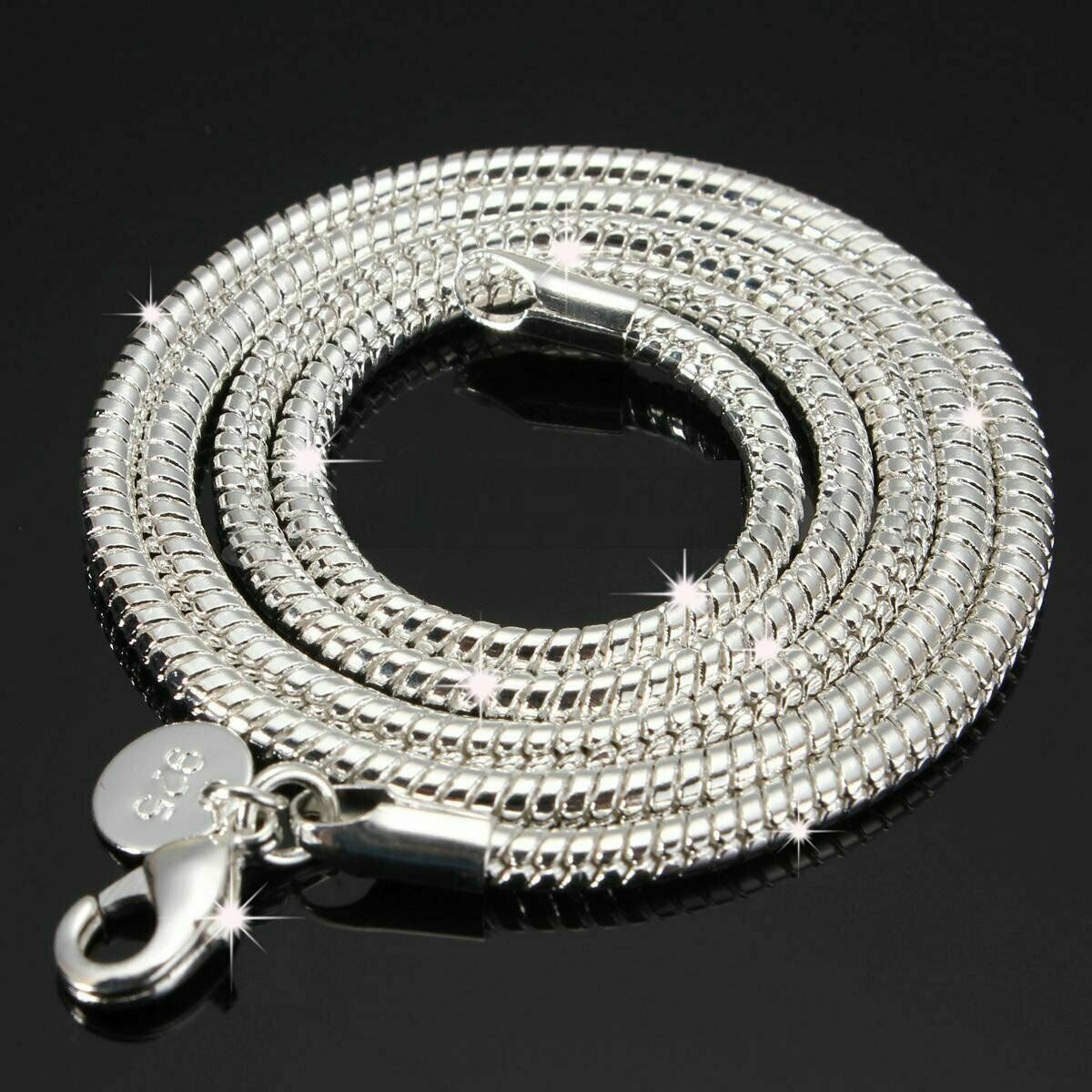 925 Sterling Silver Snake Chain Necklace 20” Stunning