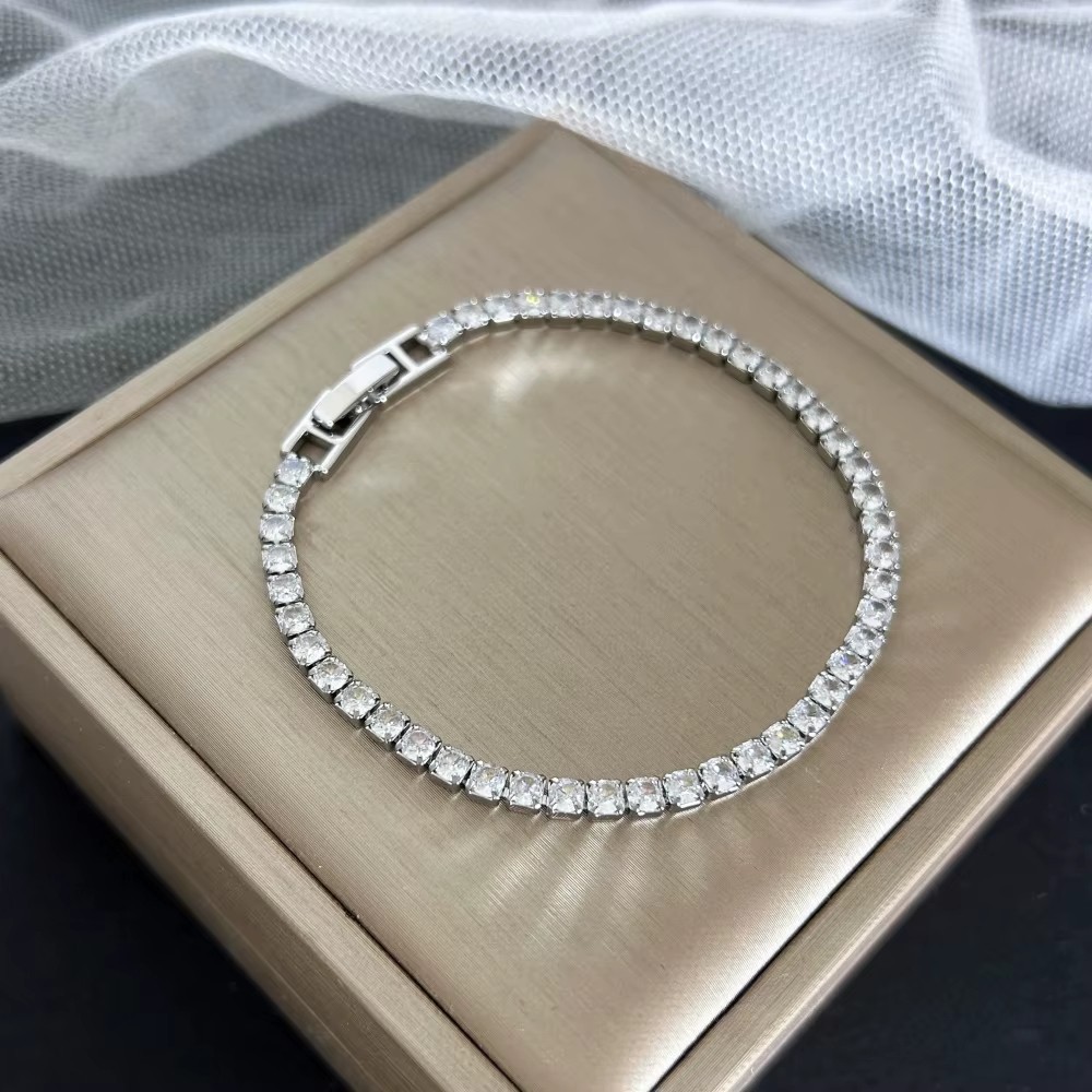 Sterling Silver Tennis Bracelet 18cm