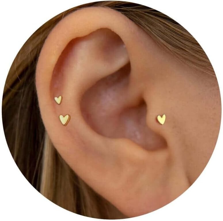 Titanium Threadless Flat Back Studs: Perfect Tiny Earrings Set – 20G/18G/16G