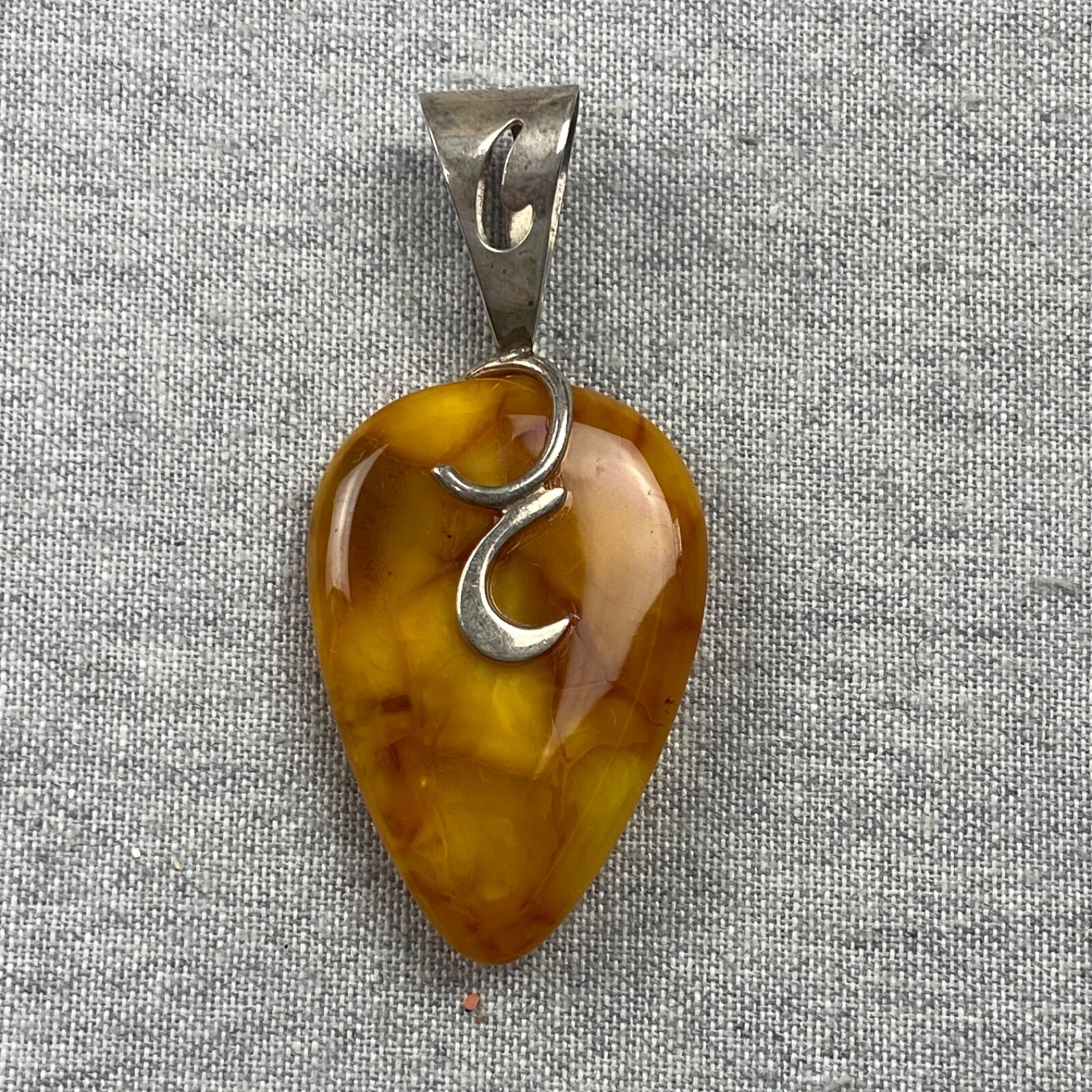 Jay King Desert Rose DTR Sterling Silver 925 Big Chunky Necklace Pendant 2.75”
