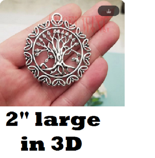 Large TREE OF LIFE PAGAN Pendant 24″ 925 Sterling Silver Necklace Women Men