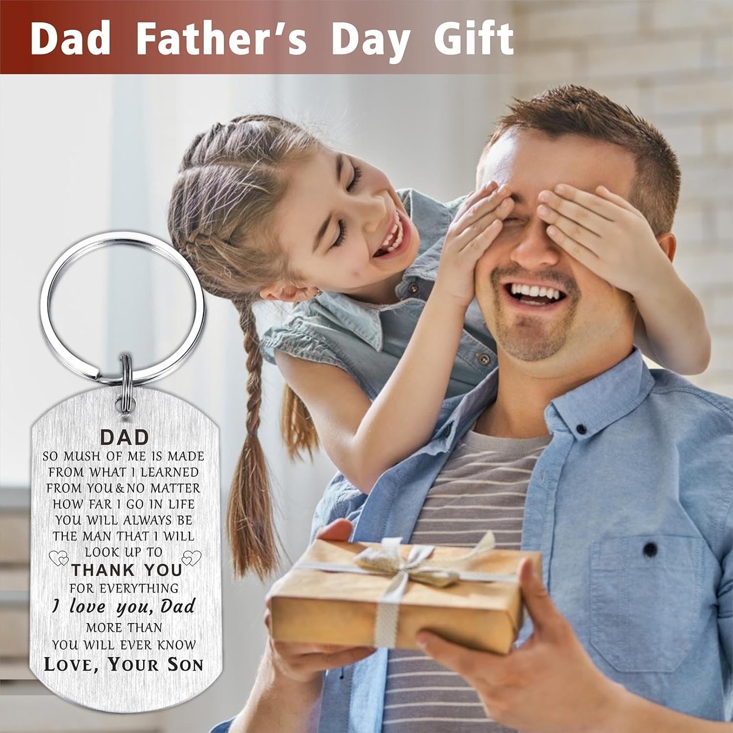 Heartfelt Dad Keychain Gift from Daughter – Birthday & Father’s Day Surprise