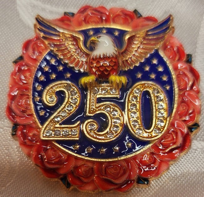 Eagle Brooch Patriotic 250 Anniversary America New Modern Collectible