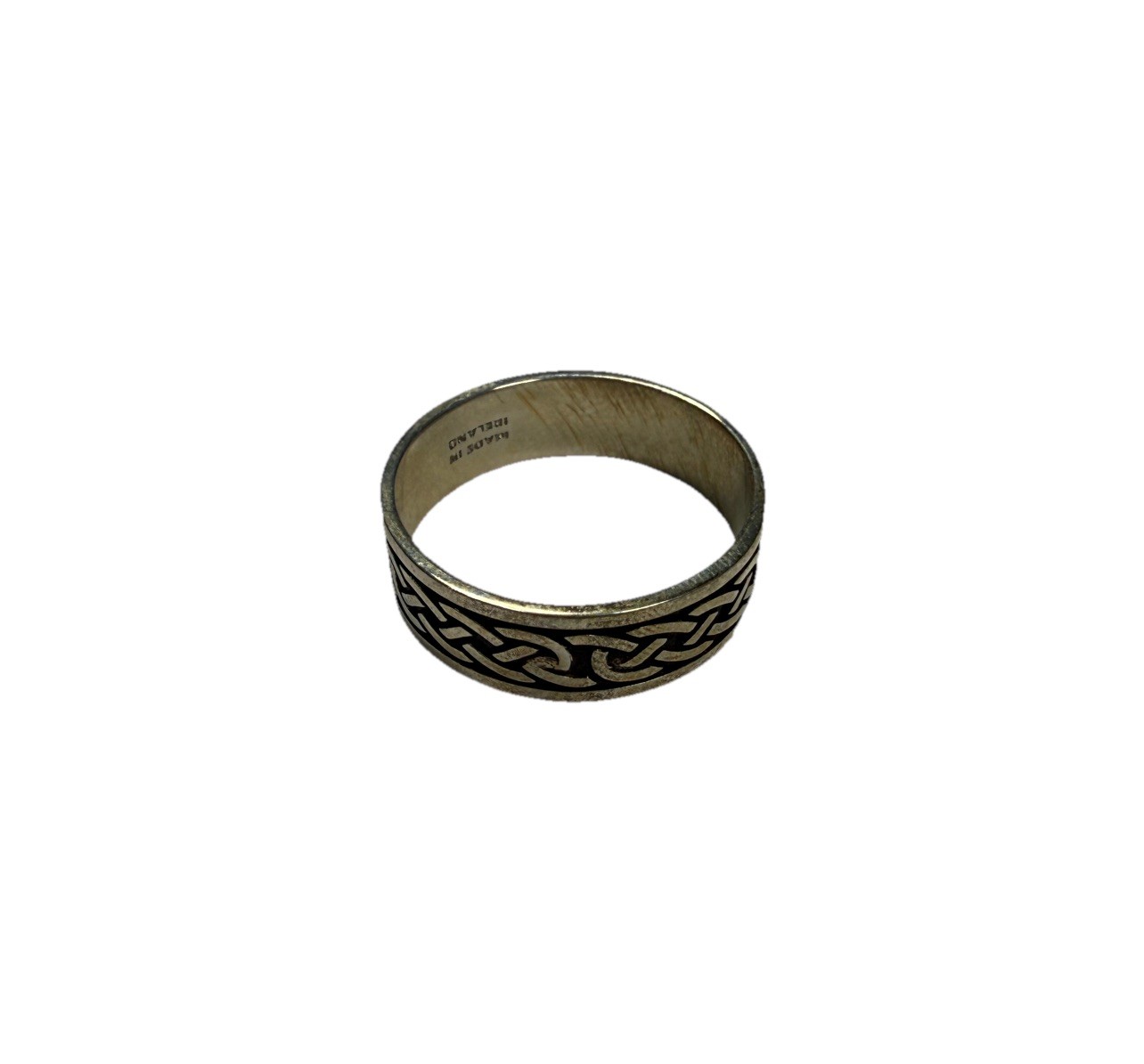 Arnua Celtic Knot Wedding Ring, Size 12.5, 7mm, Silver, New, Includes Box