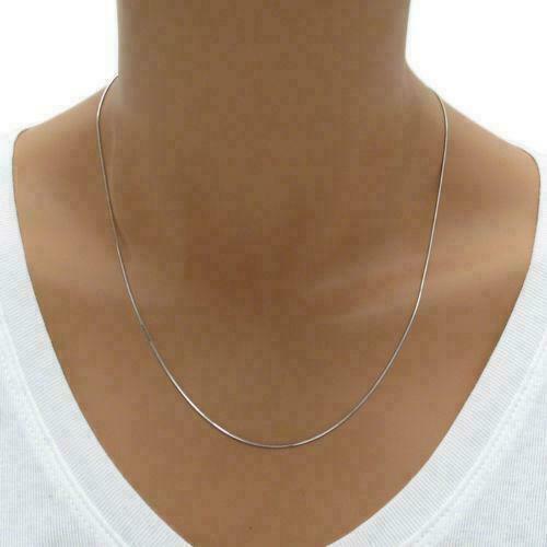Men&Women’s 925 Sterling Silver Tarnish-Free Italian Snake Chain Necklace 16-24″
