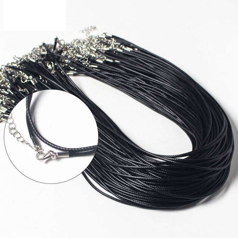 10/40pcs 19” Leather String Charms Necklace Cords Wholesale Rope Bulk Lot Cords