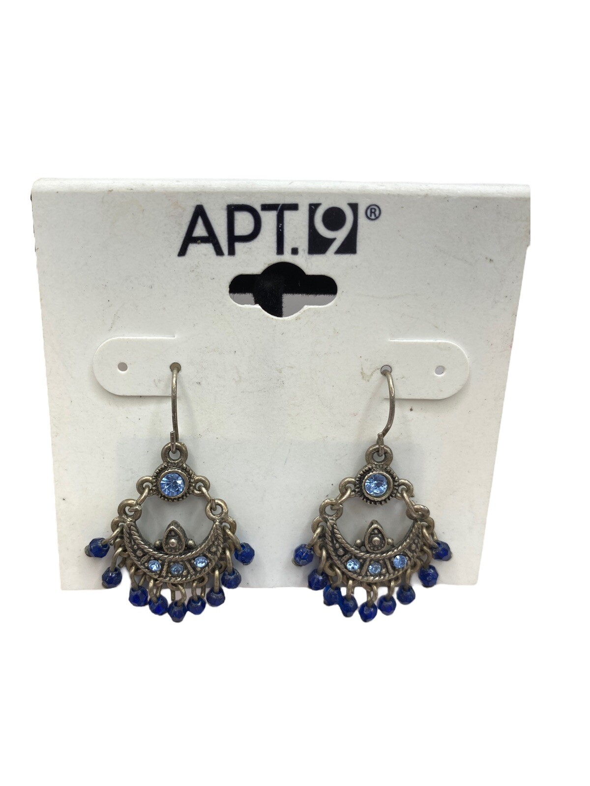 Apt. 9 Dangle/Drop Hook Earrings-Antique Gold/Blue-NWT
