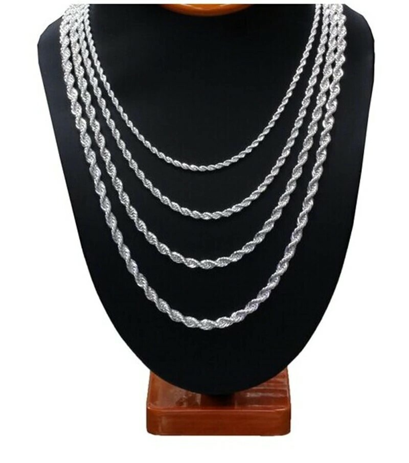 0Stainless Steel 16 Inch 2.2 mm Rope Necklace
