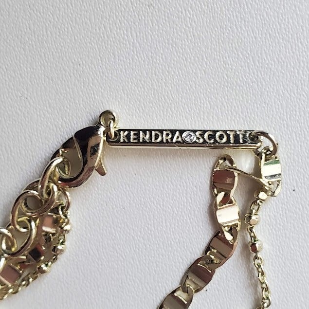 Kendra Scott Cynthia Multi-Strand Necklace Iridescent Slate Drusy in Gold Plate