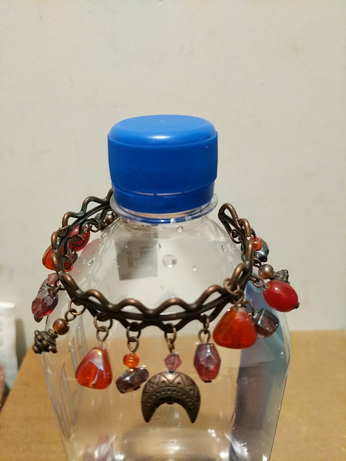 Express Bronzetone Charm Bracelet Moons and Charms