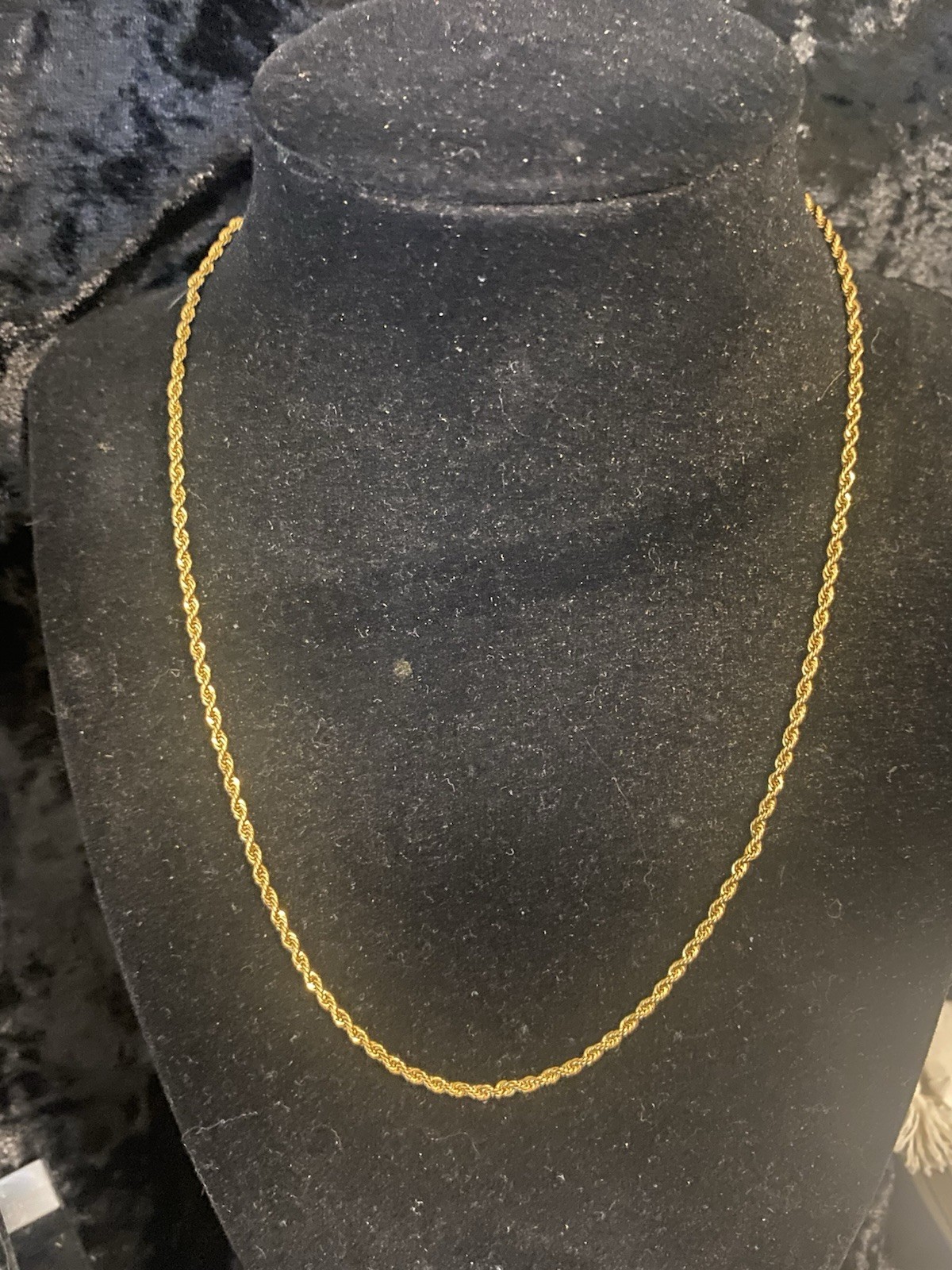 Atolea Rope Gold Tone Chain Necklace 18″ #Y0073