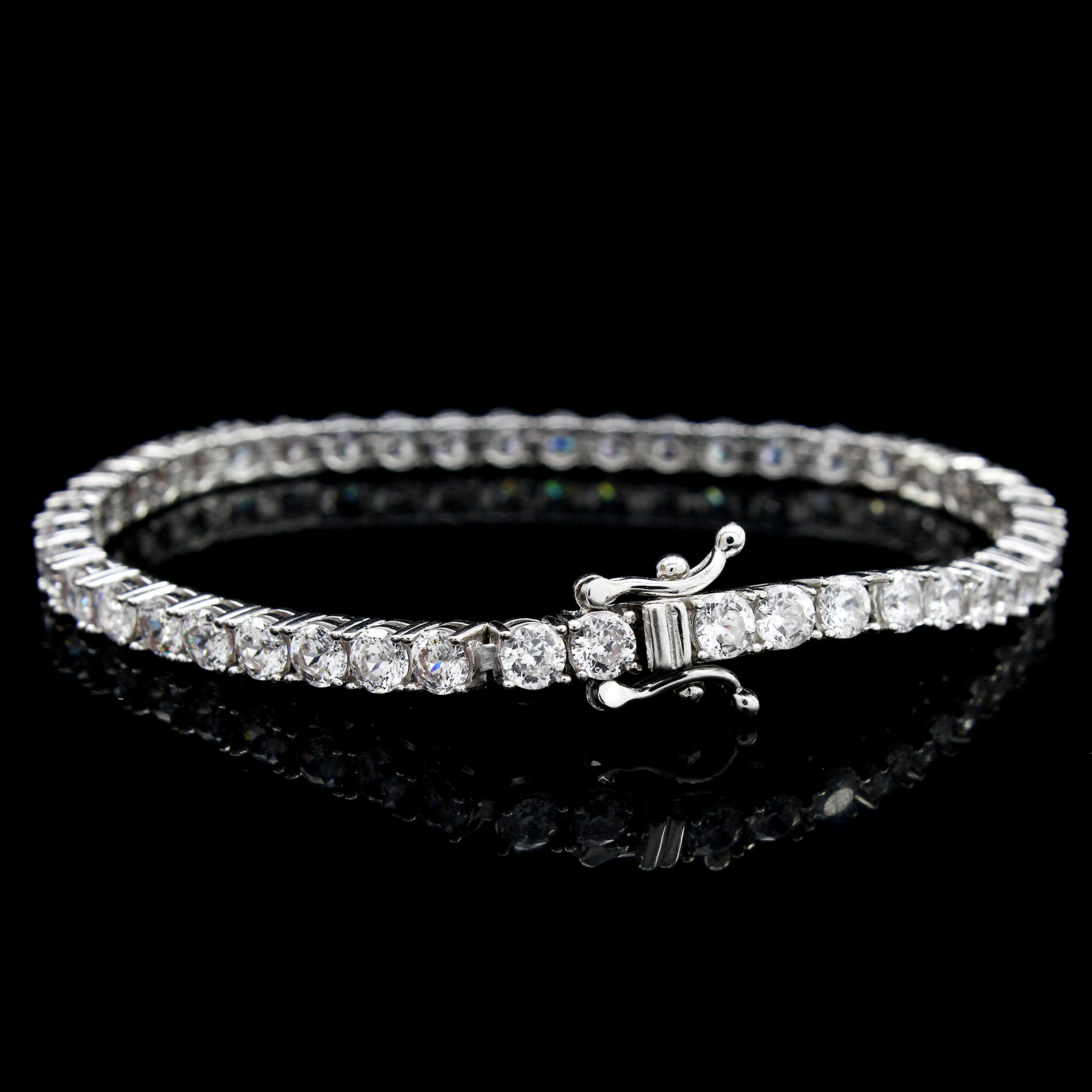 3.50 CT Simulated Diamond Classic Tennis Bracelet Solid 925 Sterling Silver