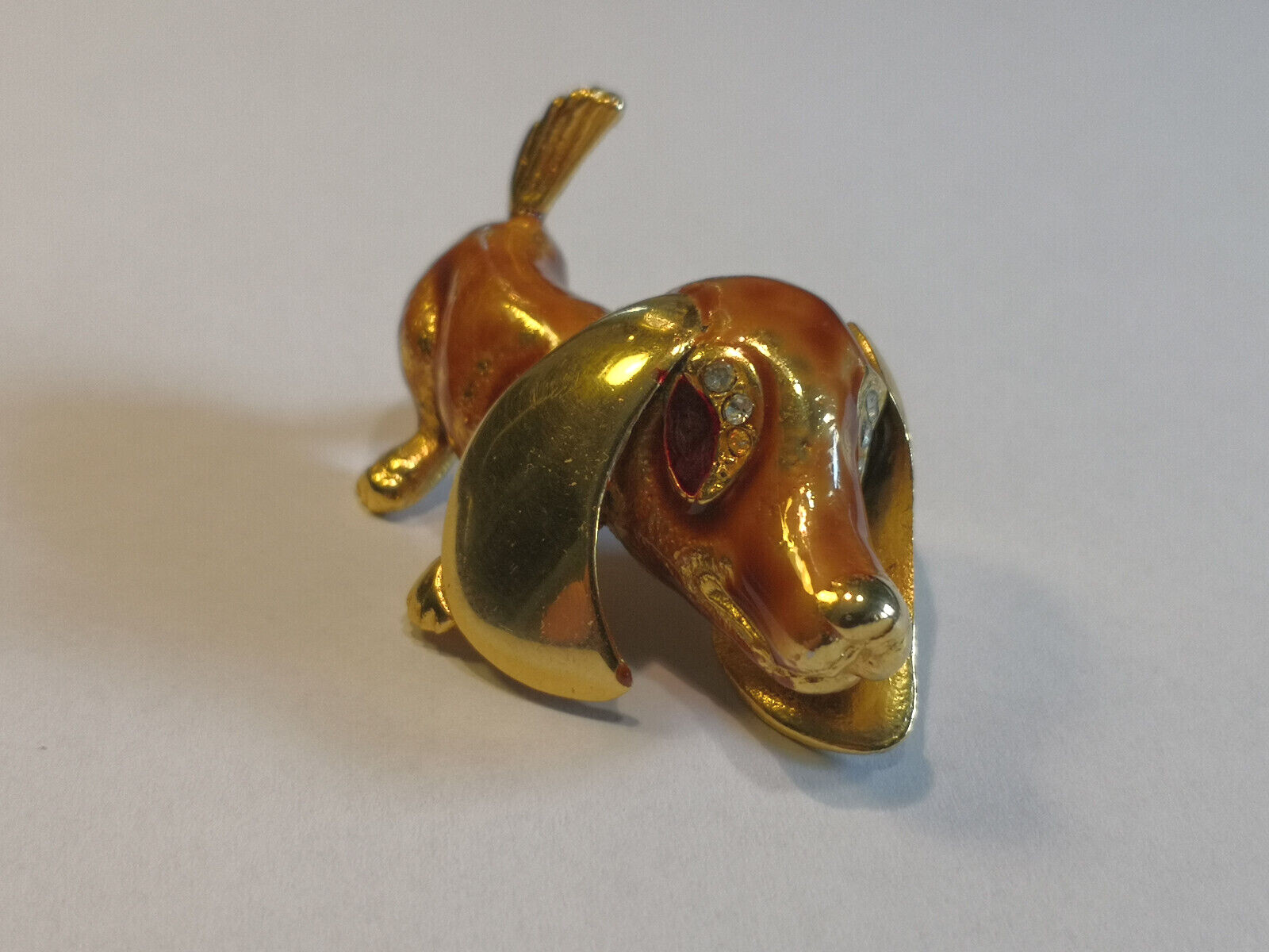 Bijoux Cascio Firenze cane Bassotto Bassethound bigiotteria vintage firmata 70s