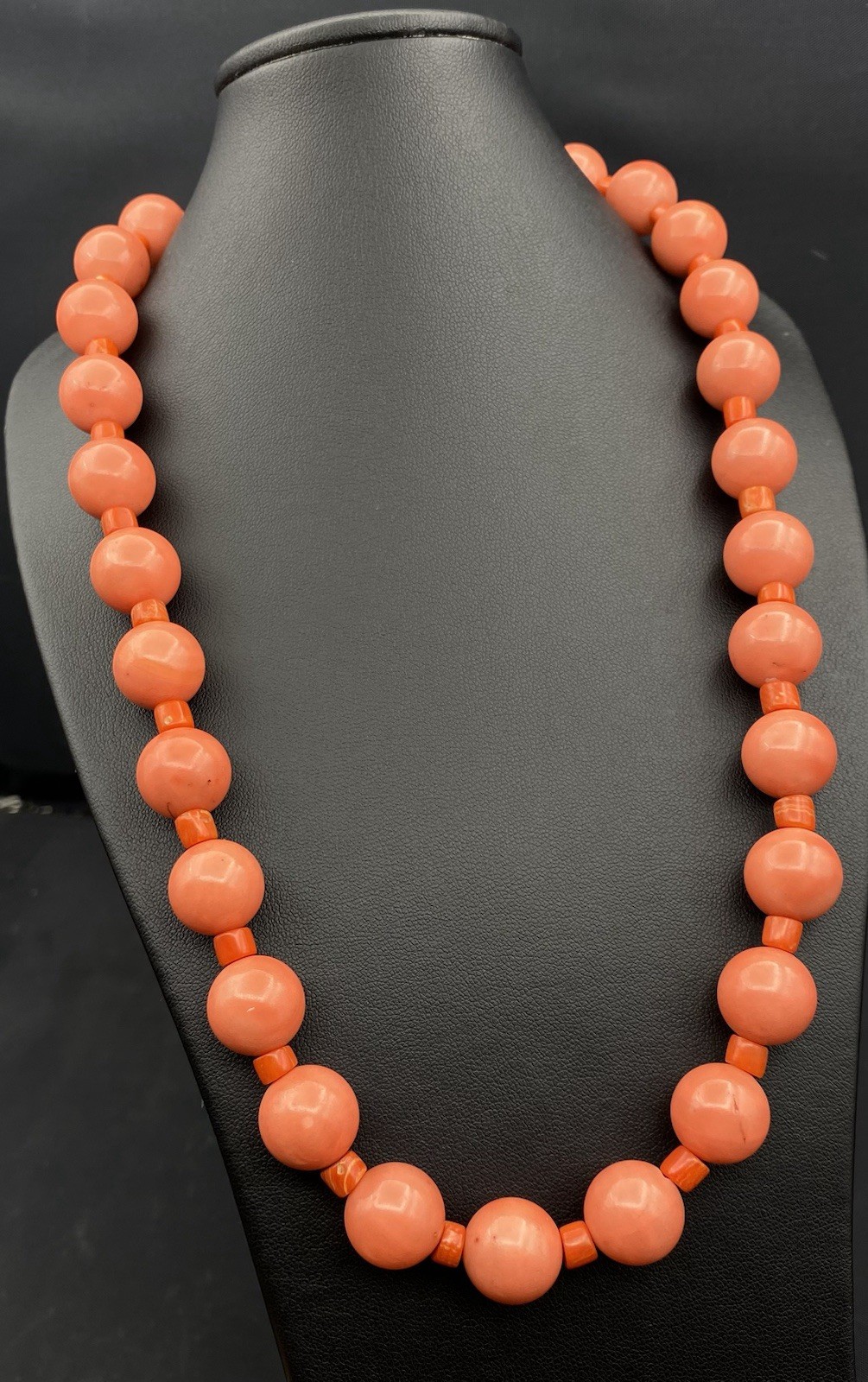 beautiful natural coral beads necklace Soft Salmon Tones