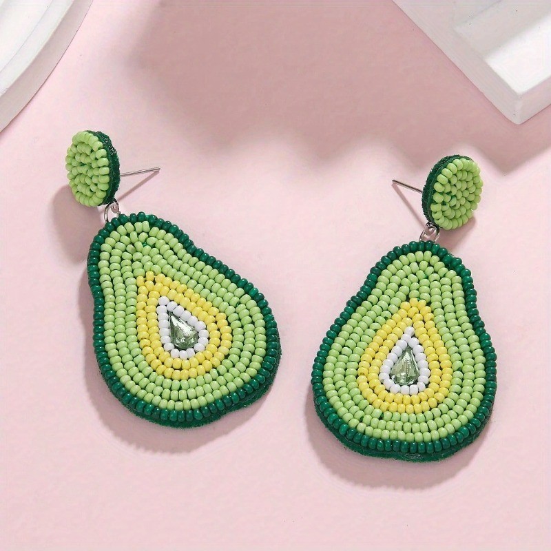 Bead Fruit Dangle Earrings Boho Summer Beach Jewelry Gift Women Girls