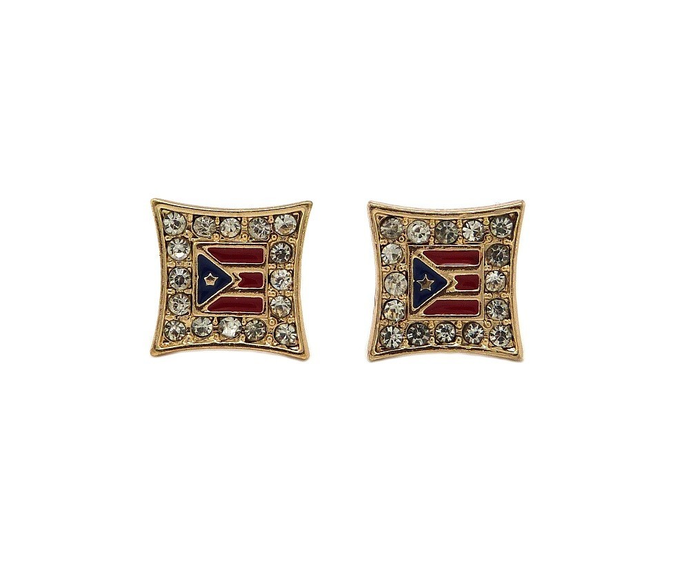 NEW PUERTO RICO FLAG PIECE PIERCED POST FASHION EARRING – XE1045