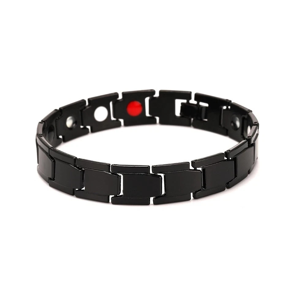 ZAKOL Trendy Round Detachable Magnetic Bracelets for Women Men Adjustable Health