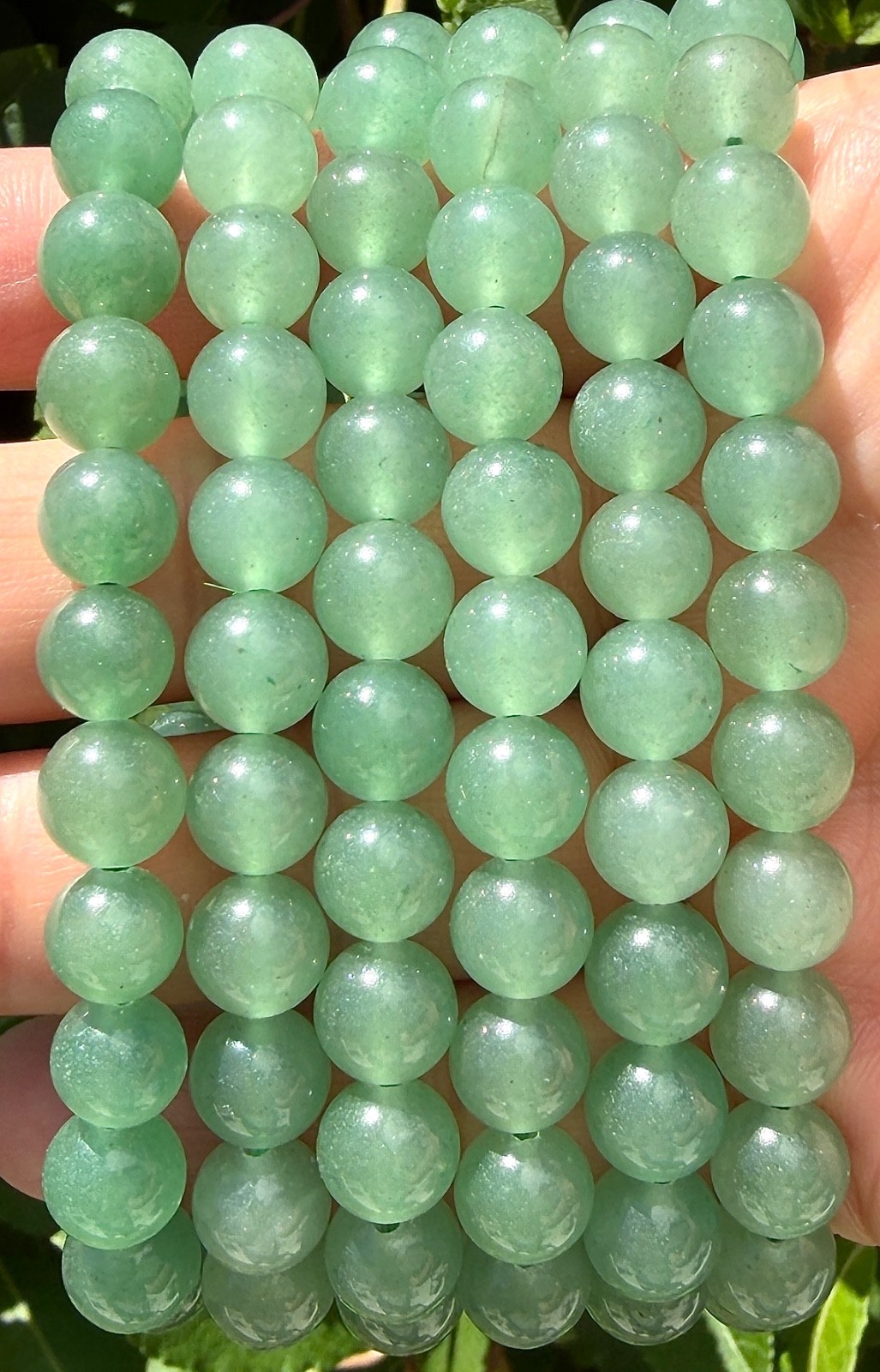 Wholesale Lot 6 Pcs Green Aventurine 8mm 7.5” Crystal Healing Stretch Bracelet