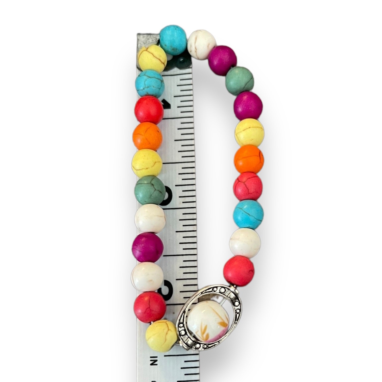 Handmade Marbled Multicolor Slip On Bracelet