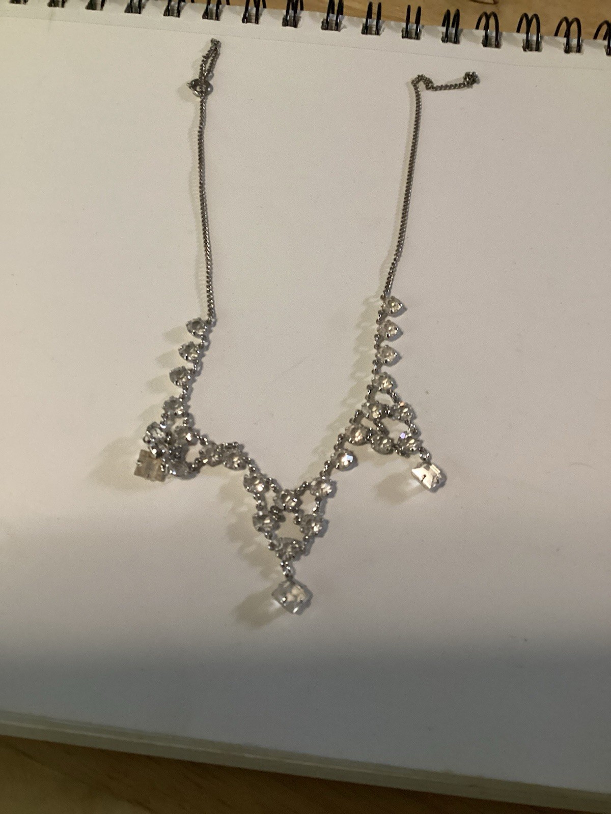Open Back Necklace NOT STERLING