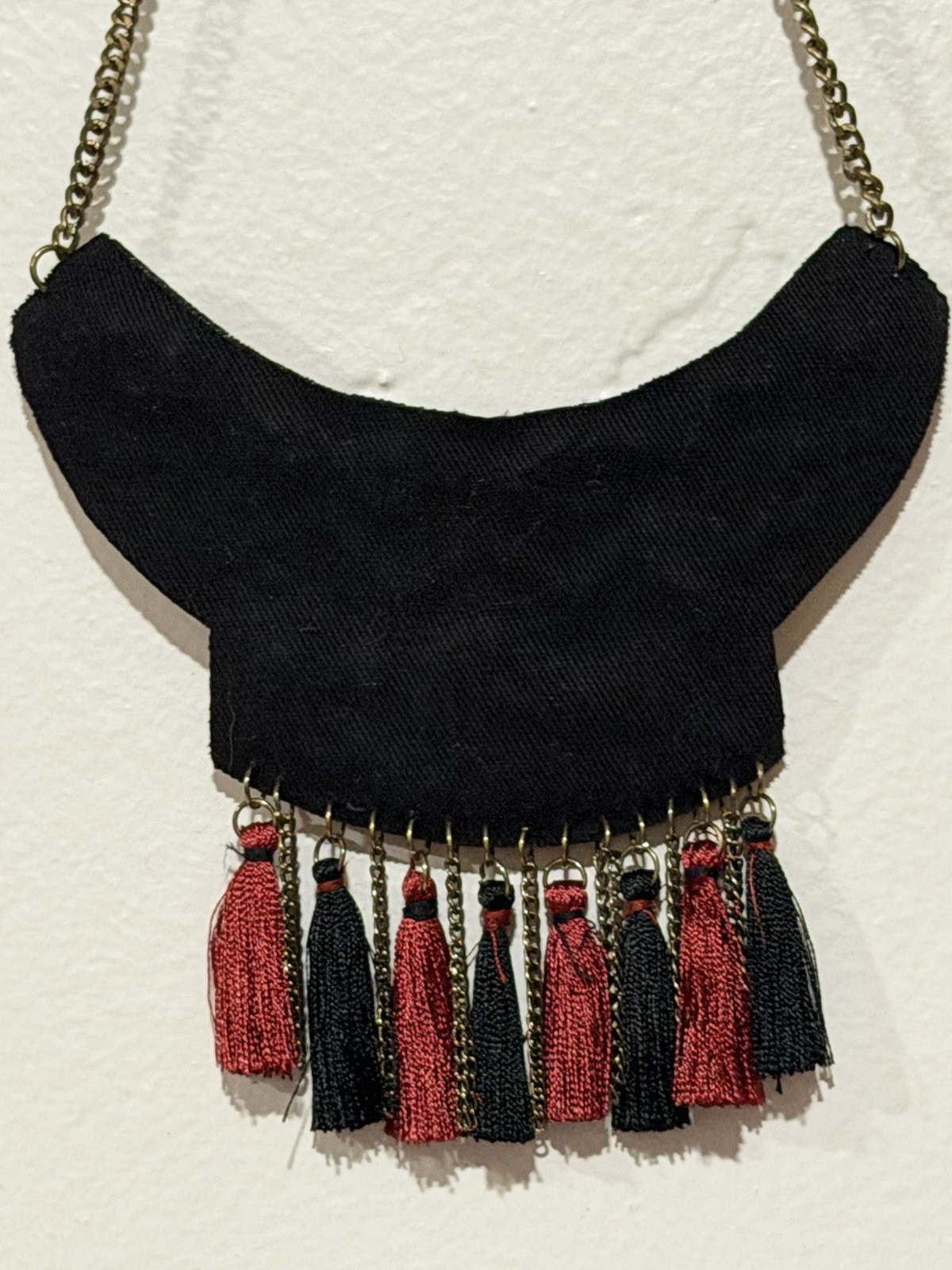 Sfera statement necklace, large, ornate bib pendant, vintage/bohemian style.