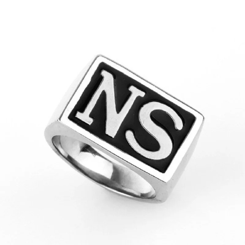 2Pcs/Pair Stainless Steel Solid Sons of Anarchy Ring So Ns Men Biker Punk Style