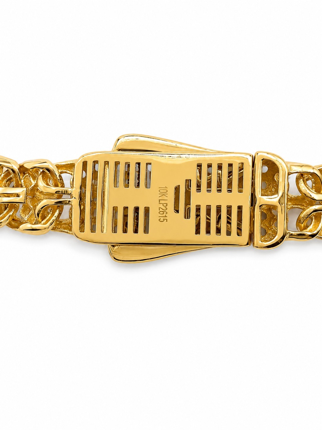10K Solid Gold Monaco Style Link Bracelet Pulsera Estilo Monaco Oro Solido 10K