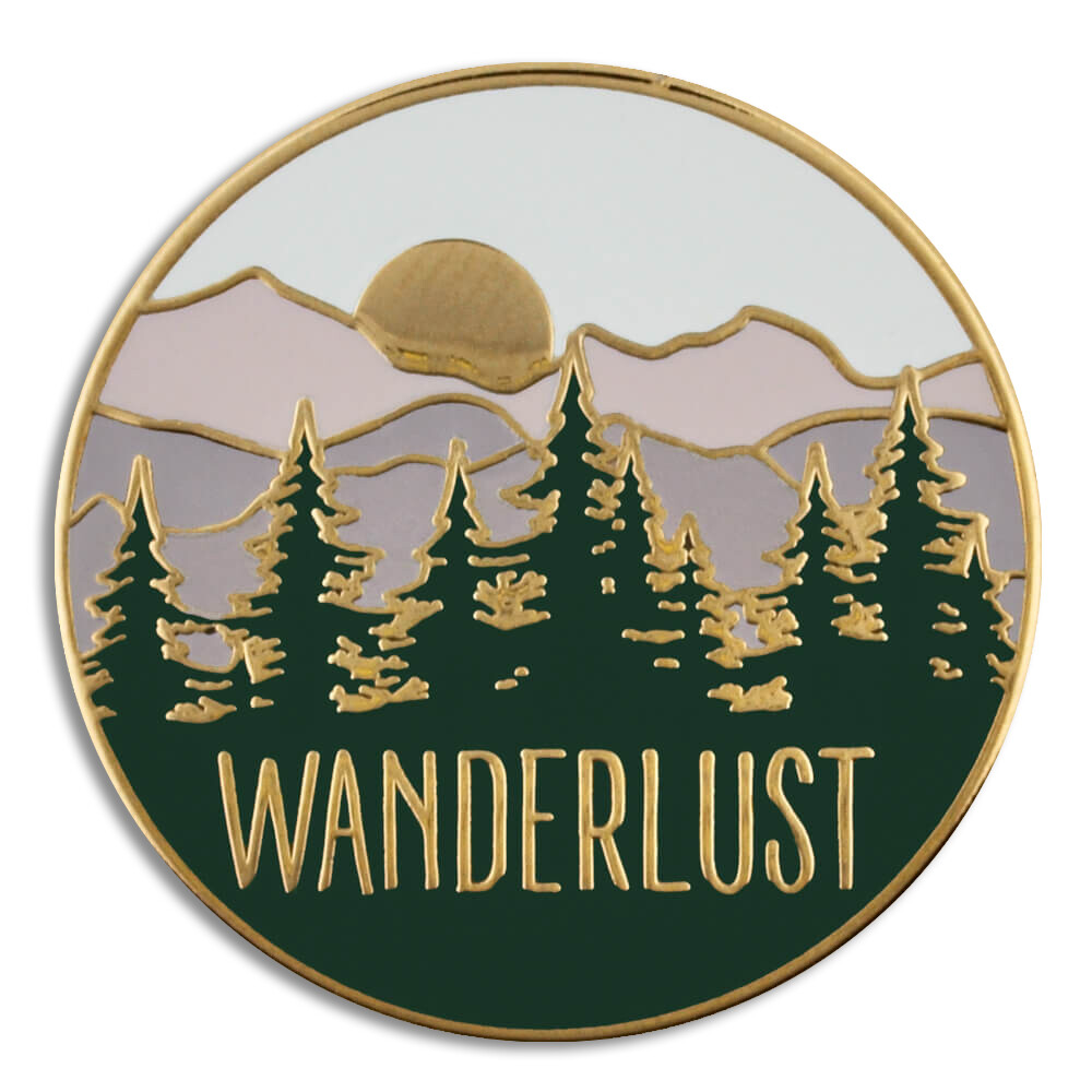 PinMart’s Wanderlust Wilderness Outdoor Adventure Lover Enamel Lapel Pin