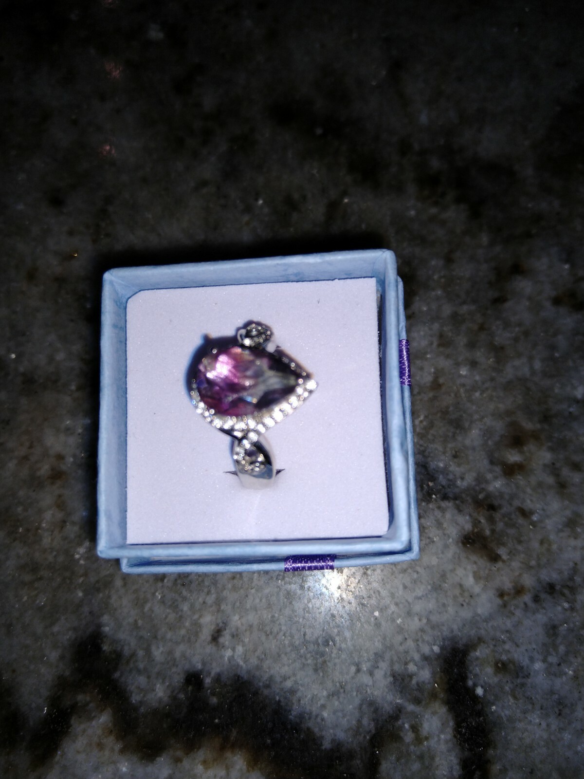 Stunner HUGE 3.80 ctw SOLITAIRE MultiFluorite, Zircon Ring in Plat/SS (Size 7.0)