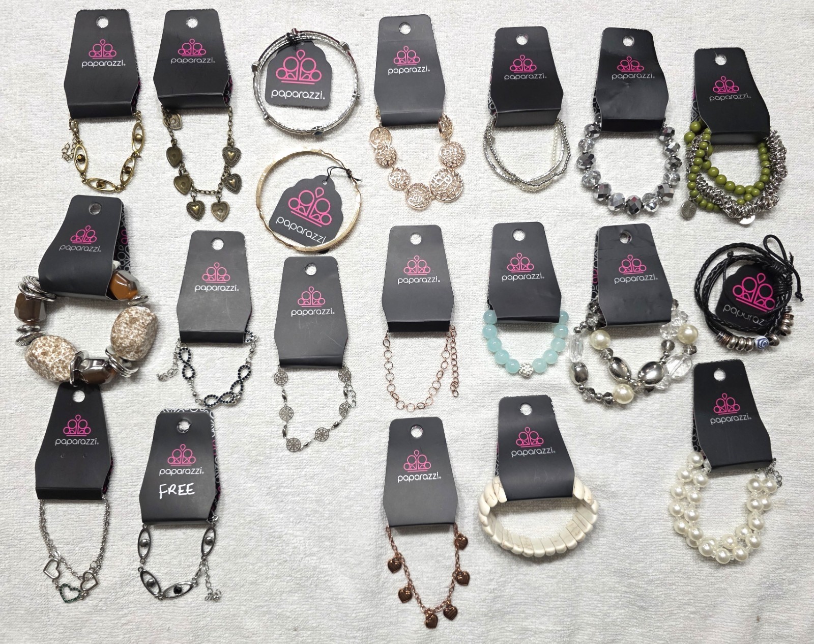 NWT Paparazzi Women’s Bracelets Lot of 20 Variety of Styles and Colors