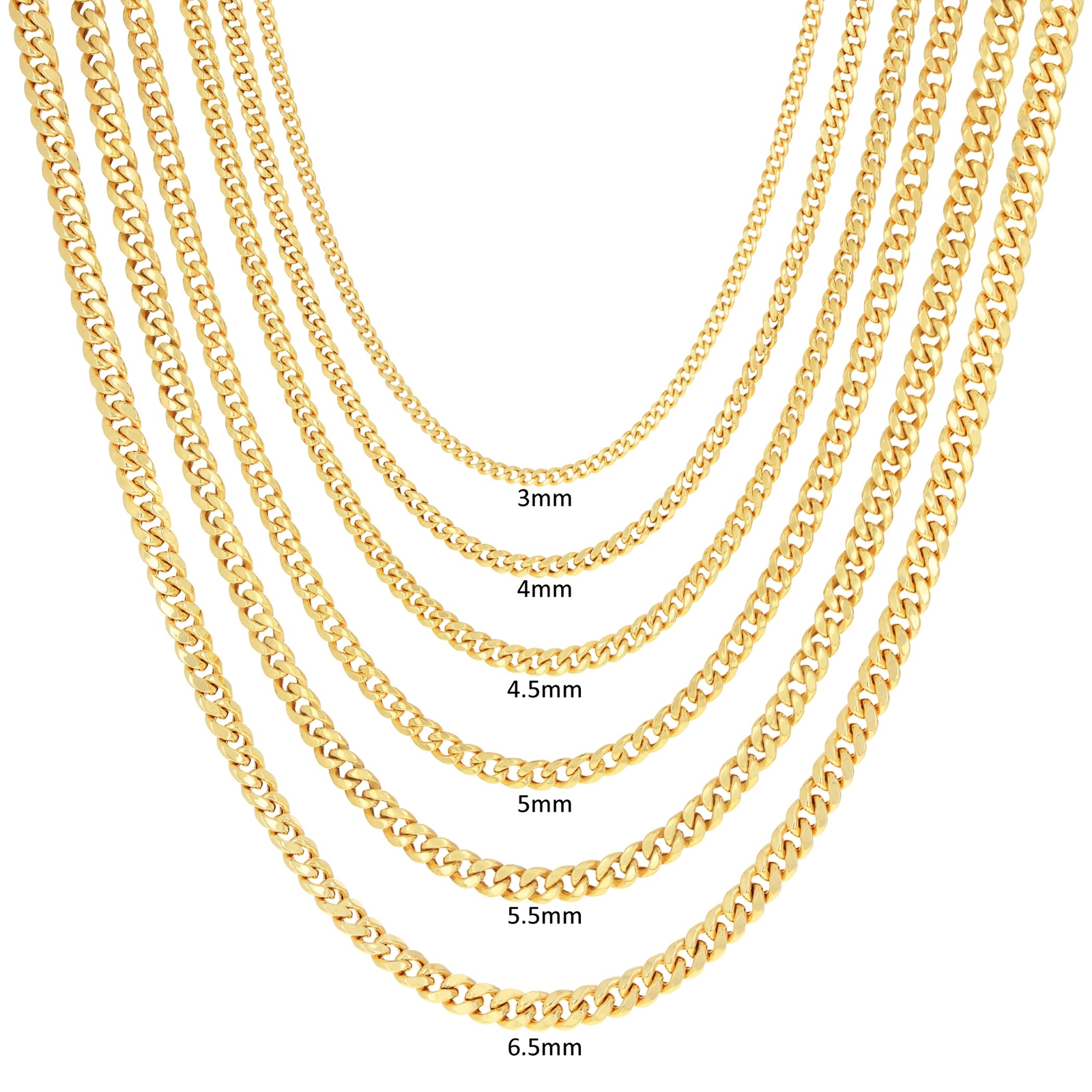 10K Yellow Gold 3mm- 13mm Miami Cuban Link Chain Necklace Mens Womens 16″- 30″